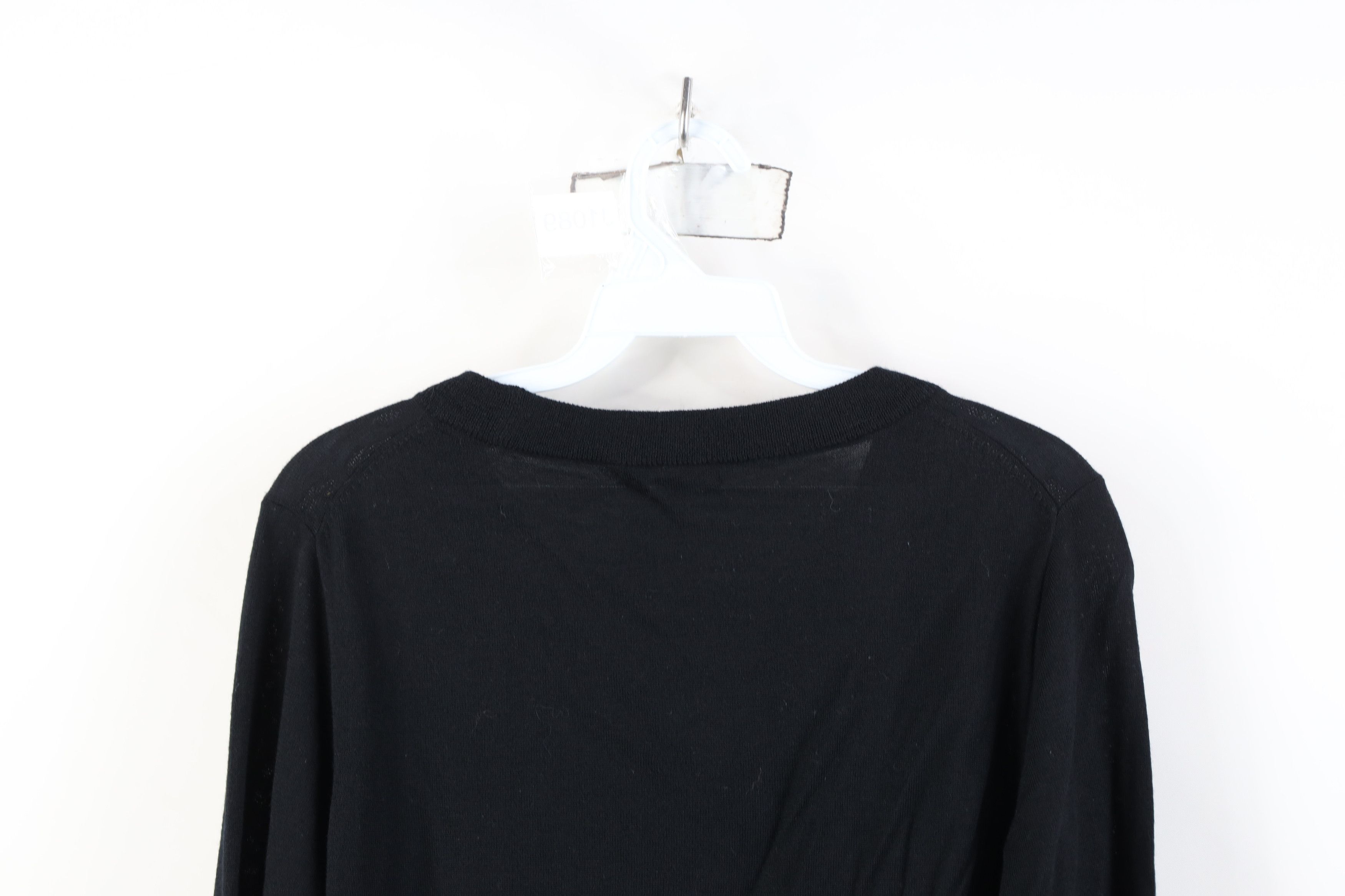 J.Crew J Crew Blank Lightweight Wool Knit Crewneck Sweater Black Size L / US 10 / IT 46 - 12 Thumbnail