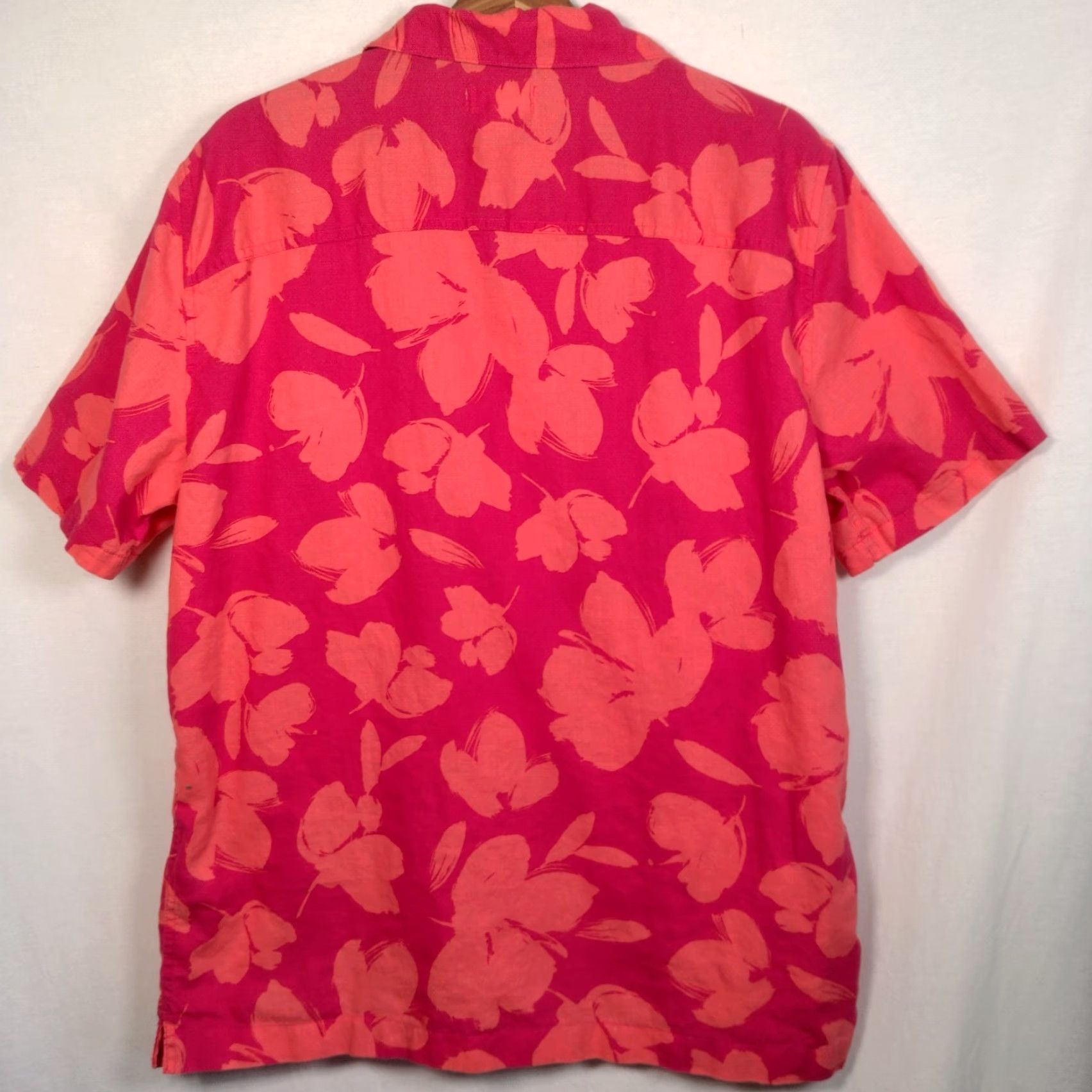 Gap Gap Linen Blend Shirt Men L Pink Salmon Floral Beach Surf Vacation Shirt Size US L / EU 52-54 / 3 - 3 Thumbnail