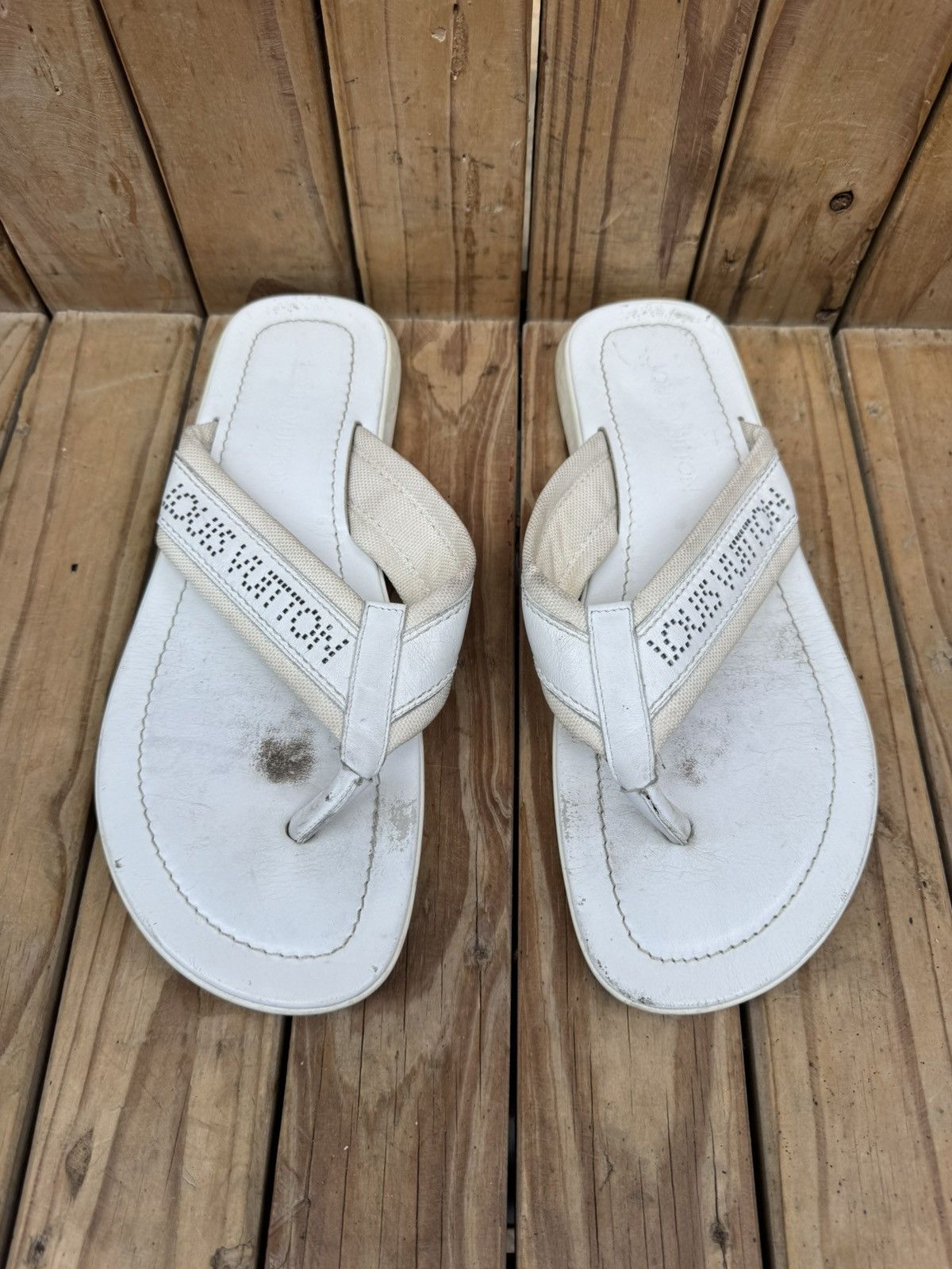 Louis Vuitton Louis vuitton White Leather strappy Men’s sandals UK 10.5 Size US 11.5 / EU 44-45 - 1 Thumbnail