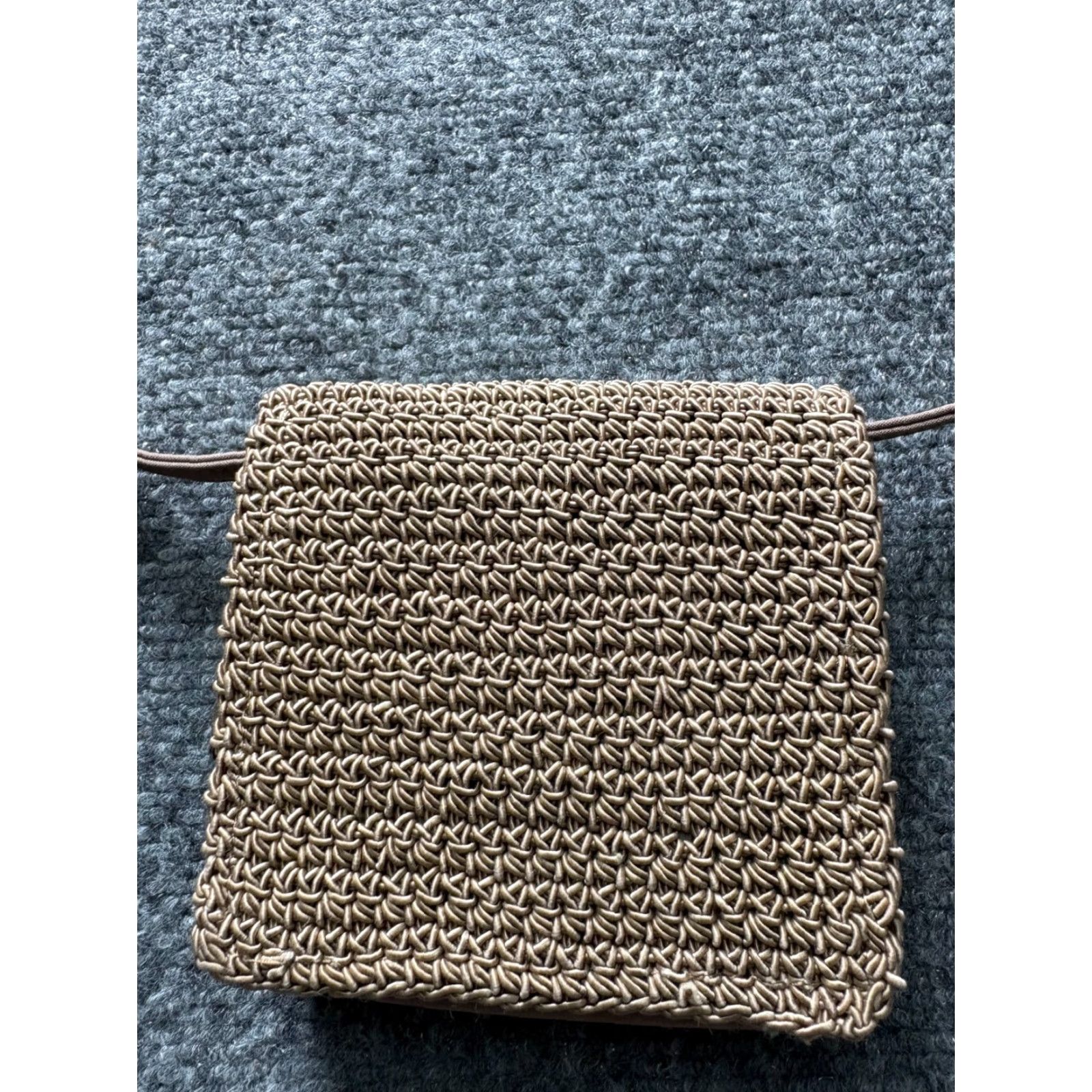 Vintage VINTAGE Victory Wallet Womens Tan Brown With Shoulder Strap Woven Fabric Coin Pouch Card Cash Holders Wallet Size ONE SIZE - 2 Thumbnail