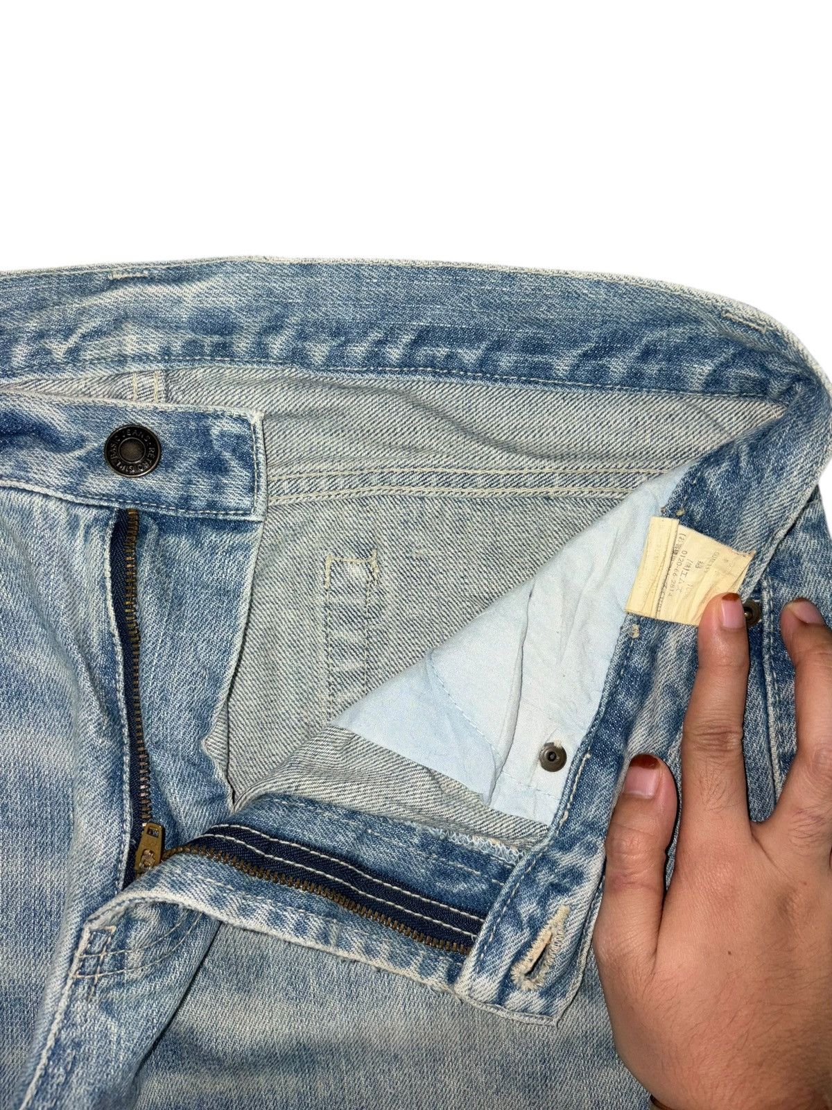 Edwin Vintage Japanese Brand Rusty Wash Distress Loose Jeans Size 32" / US 10 / IT 46 - 5 Thumbnail
