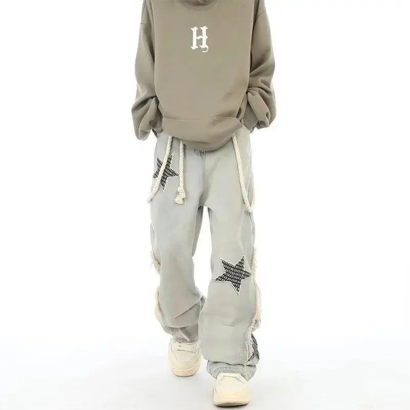 Japanese Brand Loose straight leg hip-hop wide leg jeans Size US 32 / EU 48 - 2 Thumbnail