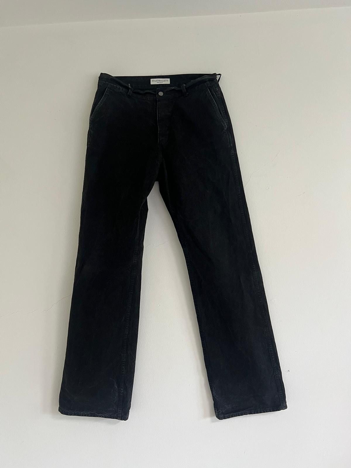 Staatsballett Black Canvas Pants Size US 33 - 2 Thumbnail