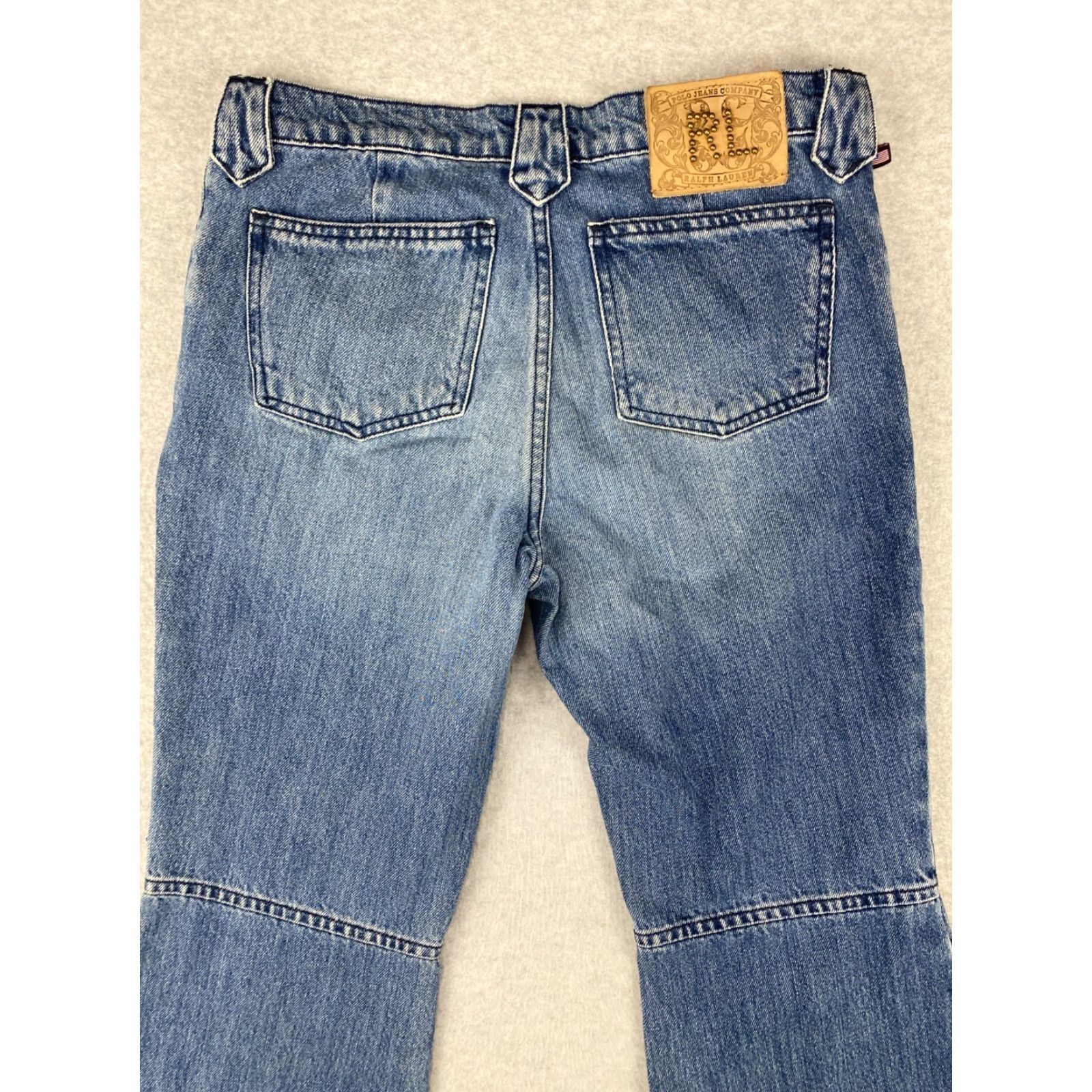 Ralph Lauren Ralph Lauren Jeans Womens 4 Knee Seam Flare Horseshoe Belt Loop Vintage Denim RL Jeans Size 27" / US 4 / IT 40 - 7 Thumbnail