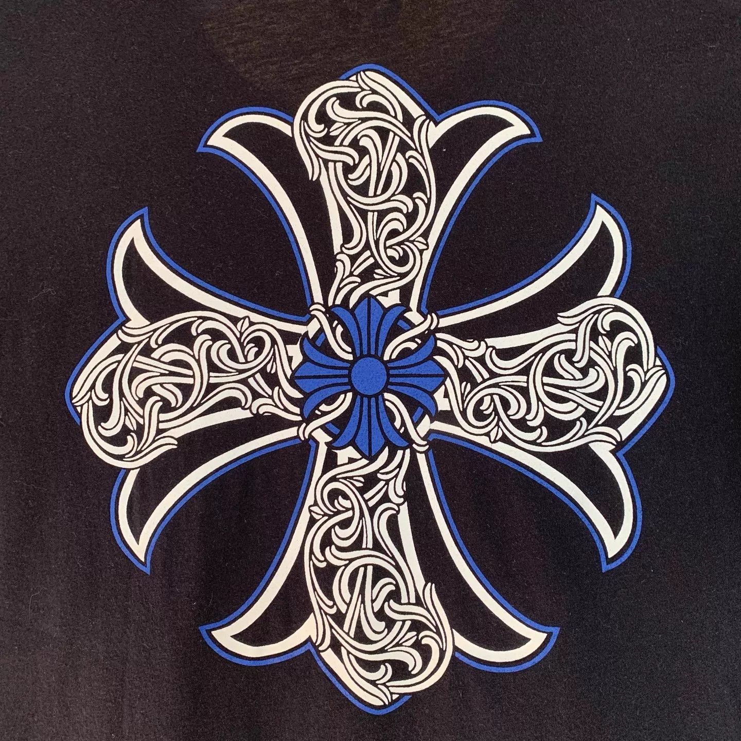 Chrome Hearts Chrome Hearts Black Blue Horseshoe Vine Cross Tee Size M / US 6-8 / IT 42-44 - 7 Thumbnail
