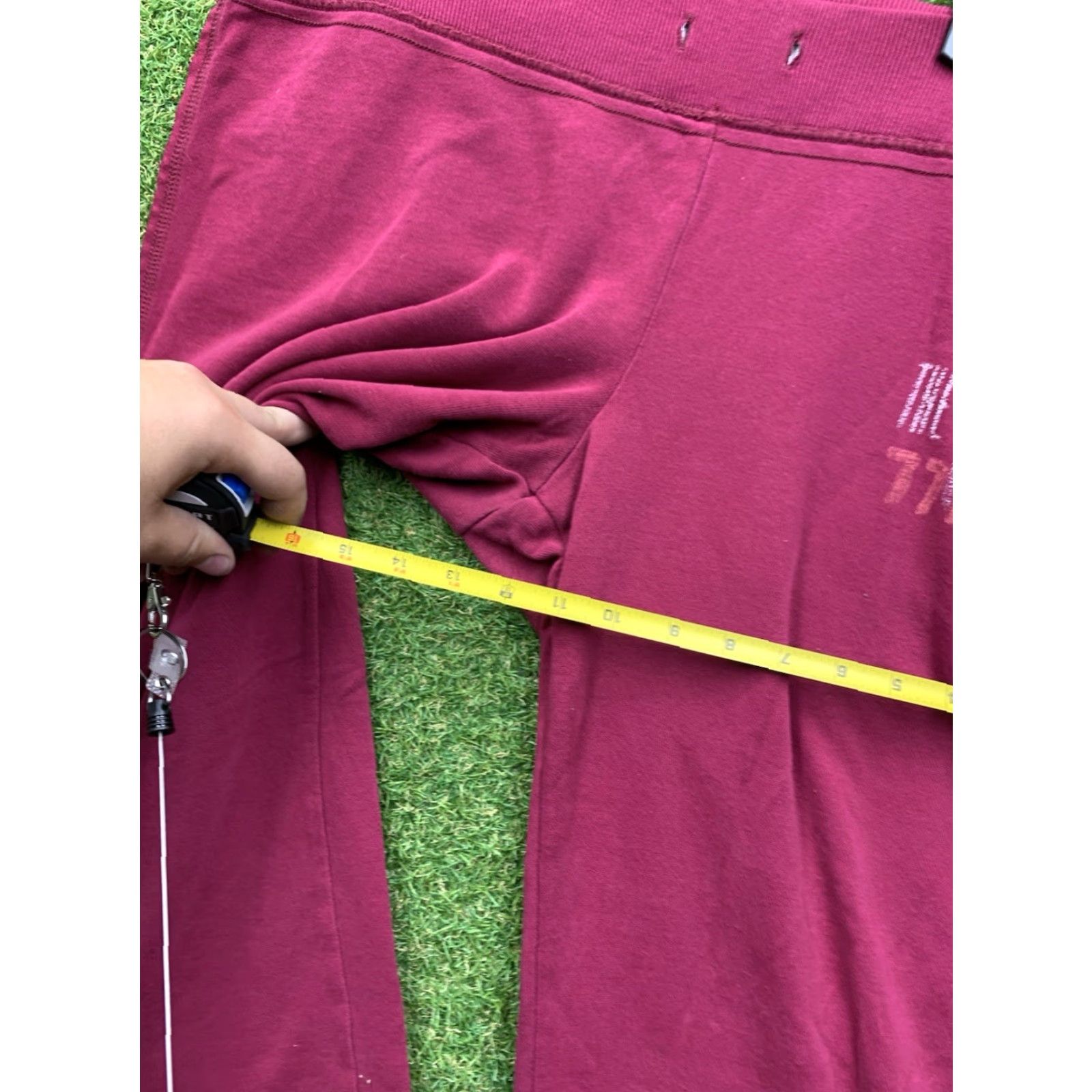American Eagle Outfitters American Eagle Sweatpants Womens XL Red Logo Stretch Flare Casual Wide-Leg Size 40" / US 18 - 7 Thumbnail