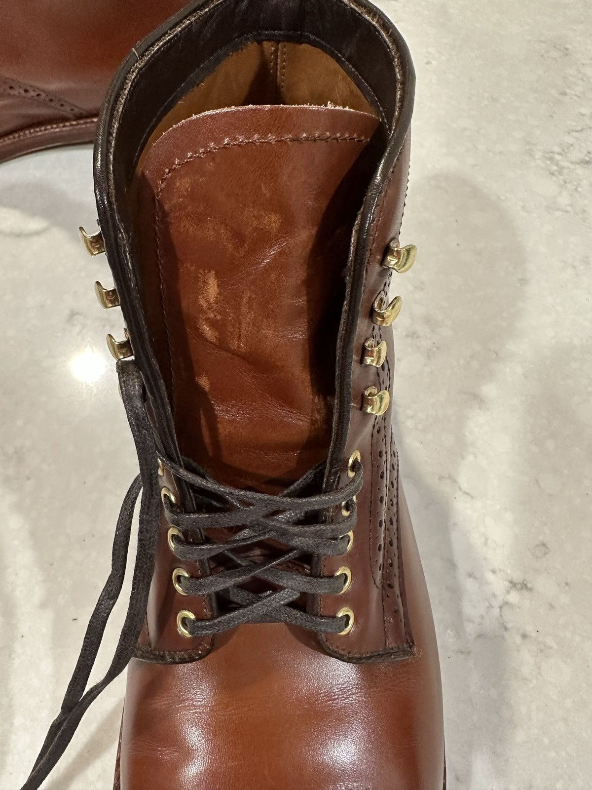 Alden Alden D8837H Walnut Calfskin Medallion Cap Toe Boot Size US 11 / EU 44 - 3 Thumbnail
