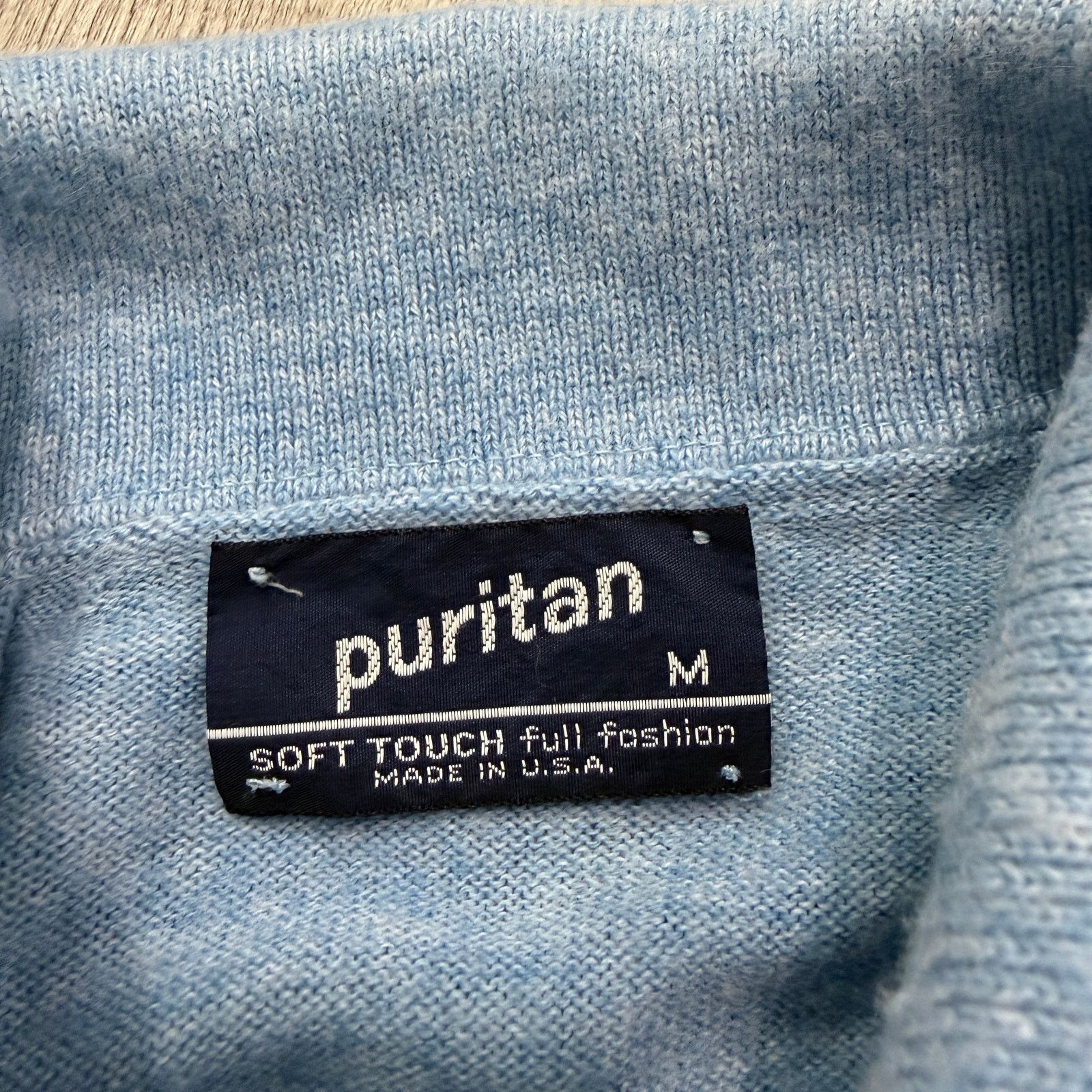 Vintage Vintage Puritan Knit Polo Sweater Shirt Men's Medium Blue Size US M / EU 48-50 / 2 - 5 Thumbnail