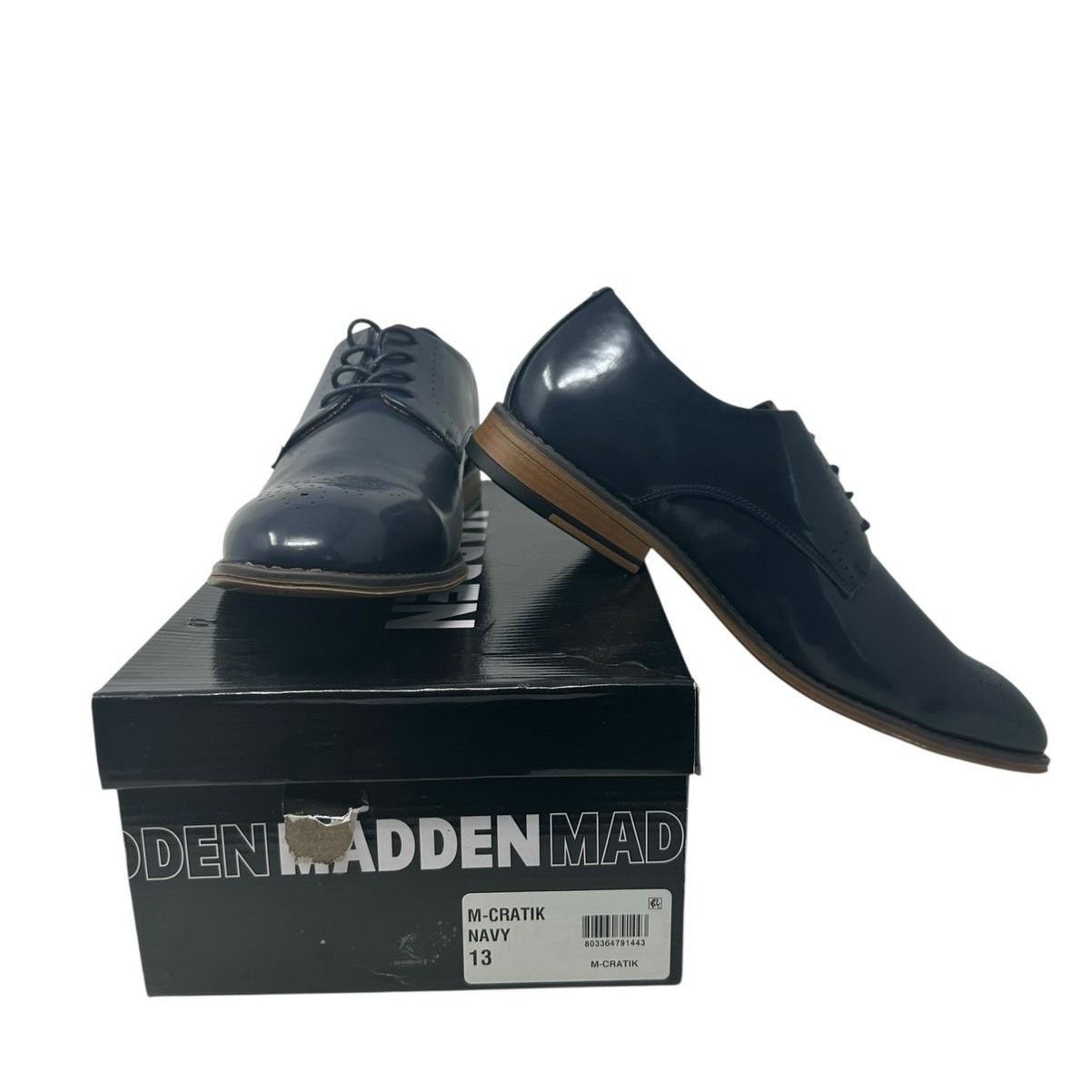 Madden NYC Madden Cratik Derby navy oxford dress shoes size 12 Size US 12 / EU 45 - 1 Thumbnail