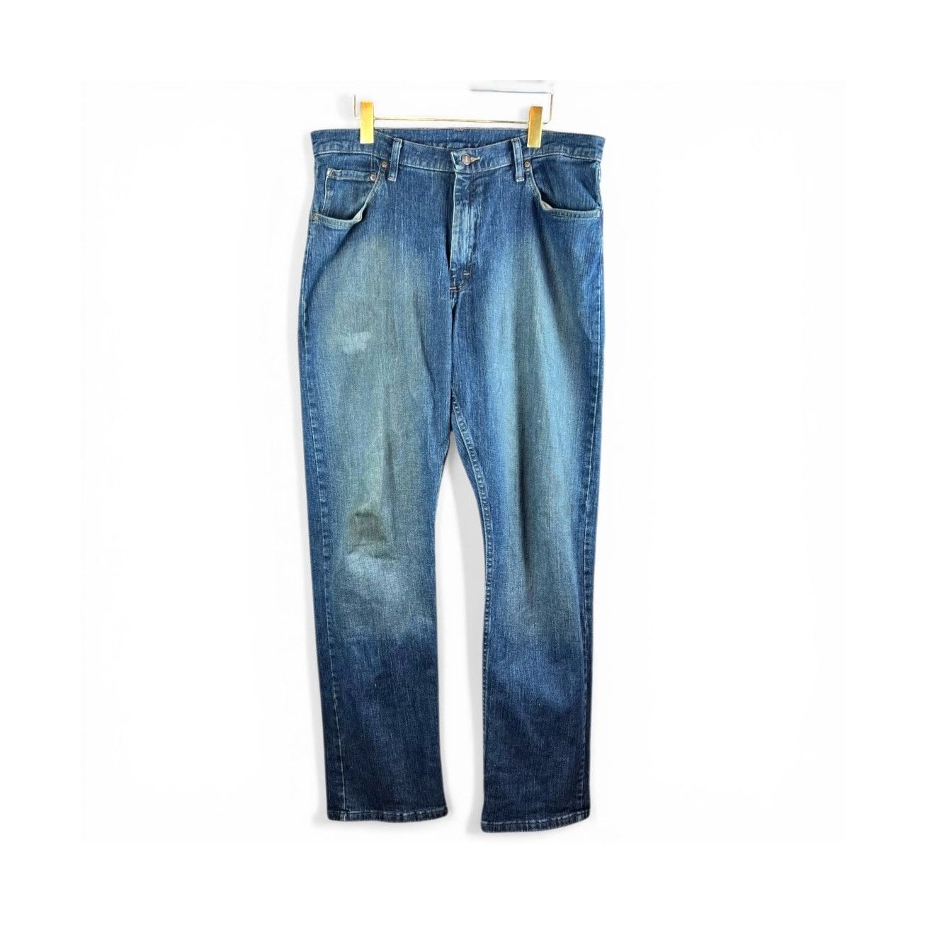 Wrangler Wrangler Relaxed Fit Jeans 36x34 Medium Dark Wash Straight Size US 36 / EU 52 - 1 Thumbnail