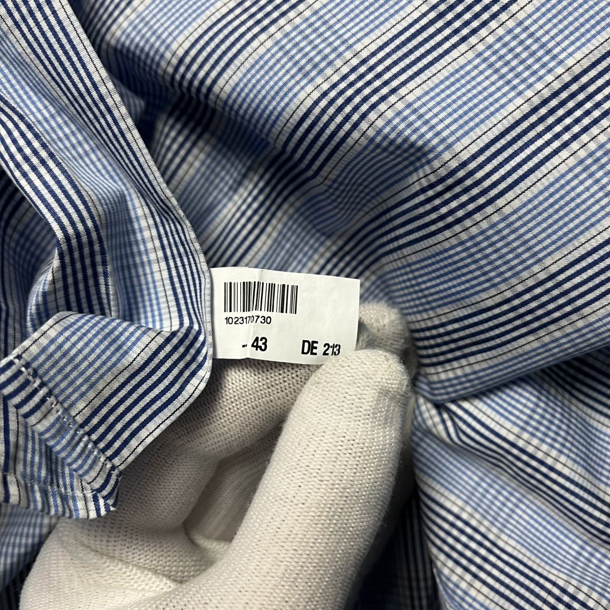 Designer × Hugo Boss Hugo Boss Checkered Shirt Long Sleeve Button Up Luxury Size US XL / EU 56 / 4 - 10 Thumbnail
