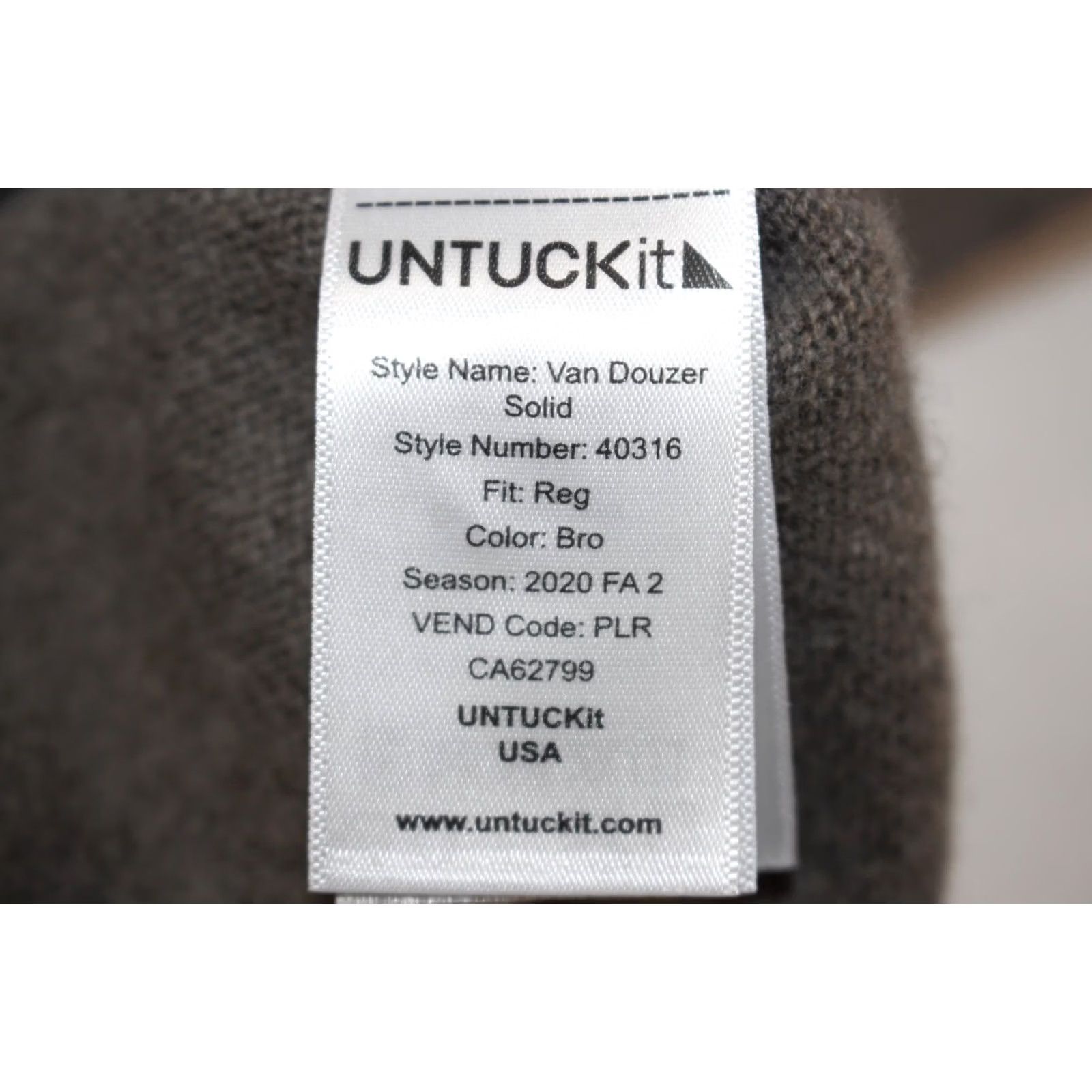UNTUCKit UNTUCKit Sweater Men's S Van Douzer Merino Wool Blend Shawl Collar 40316 Brown Size US S / EU 44-46 / 1 - 5 Thumbnail