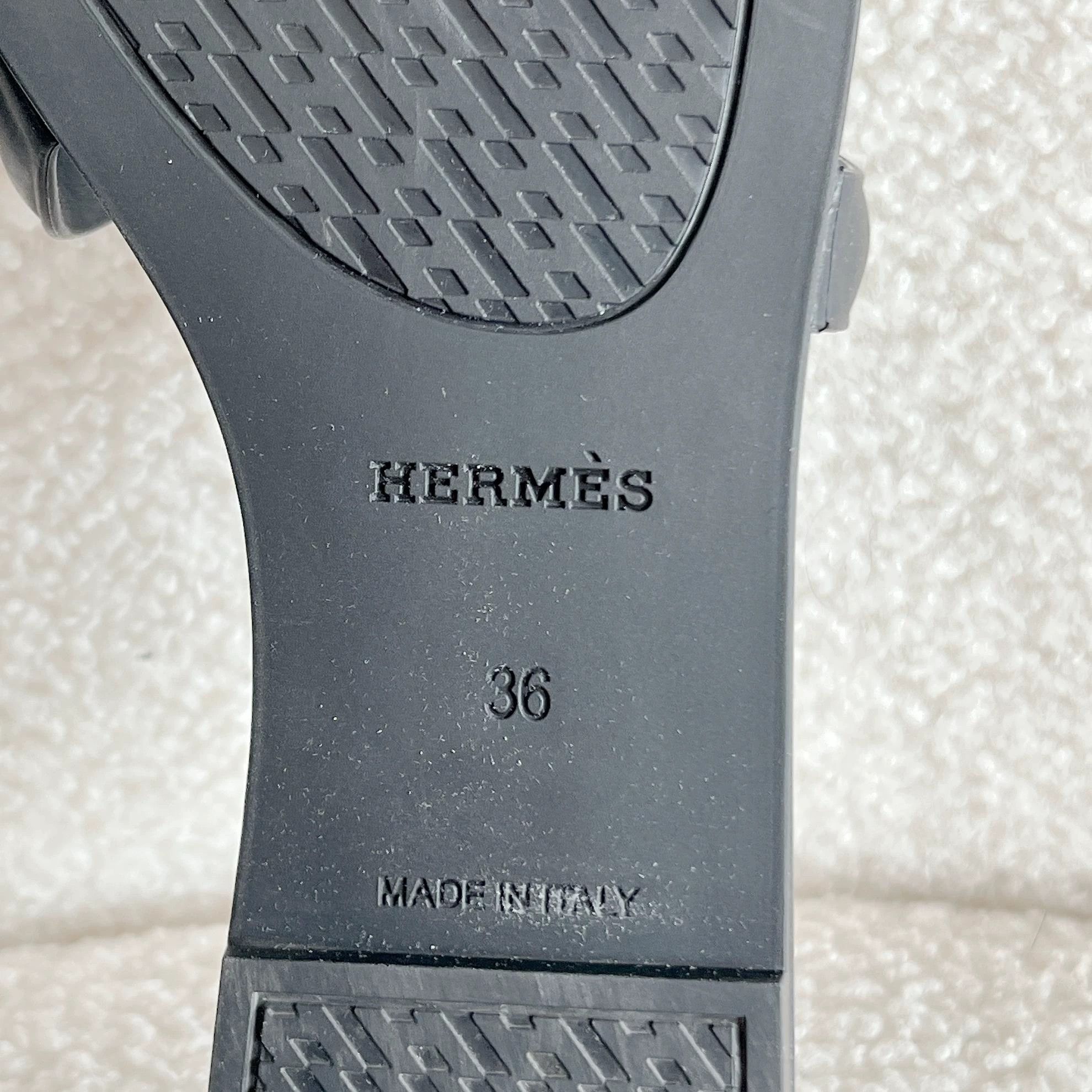 Hermes Hermes Oran Slipper Black 36 Size US 5.5 / IT 35.5 - 6 Thumbnail