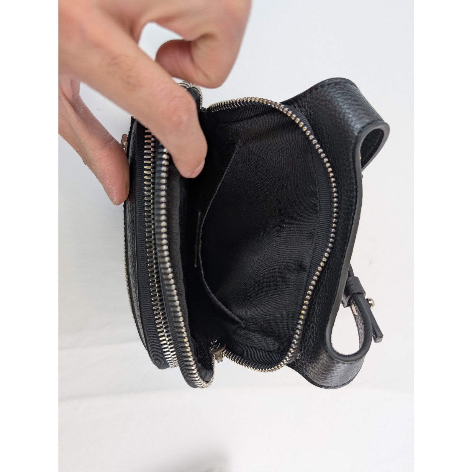 Amiri o1rshd1 Size: OS / Pebbled Napa Hip Pouch Bag in Black Size ONE SIZE - 18 Thumbnail