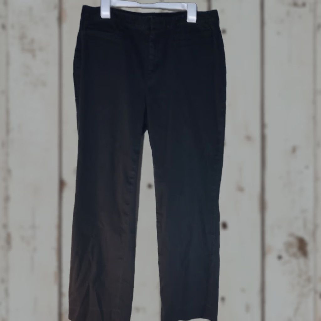 Ralph Lauren VINTAGE Ralph Lauren Black Label Chino Pants Women Size 14W Black Cotton Spandex Straight Leg Size 36" / US 14 / IT 50 - 1 Thumbnail