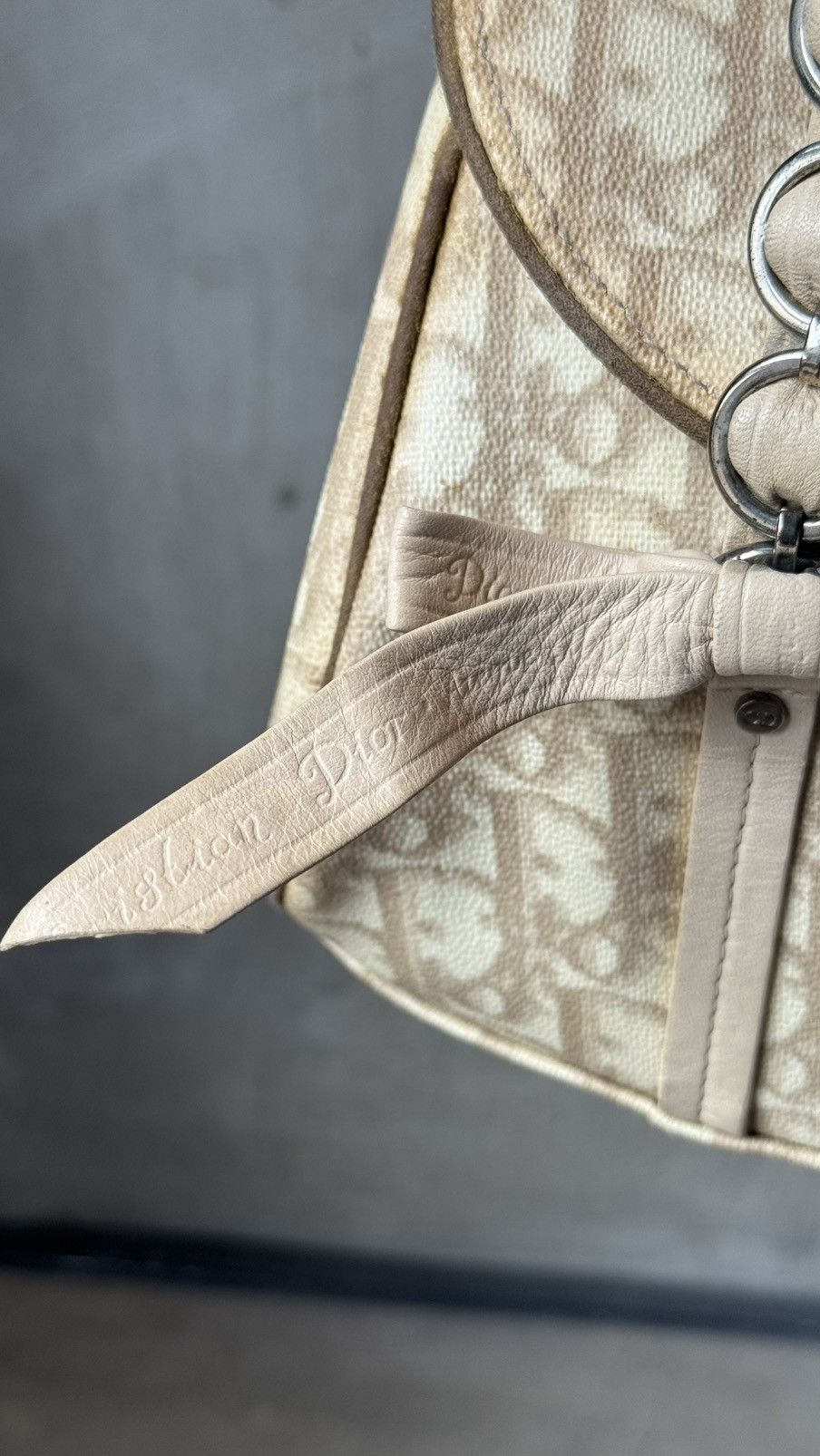Dior Christian Dior Trotter Canvas Romantic Hand Bag PVC Beige Size ONE SIZE - 5 Thumbnail