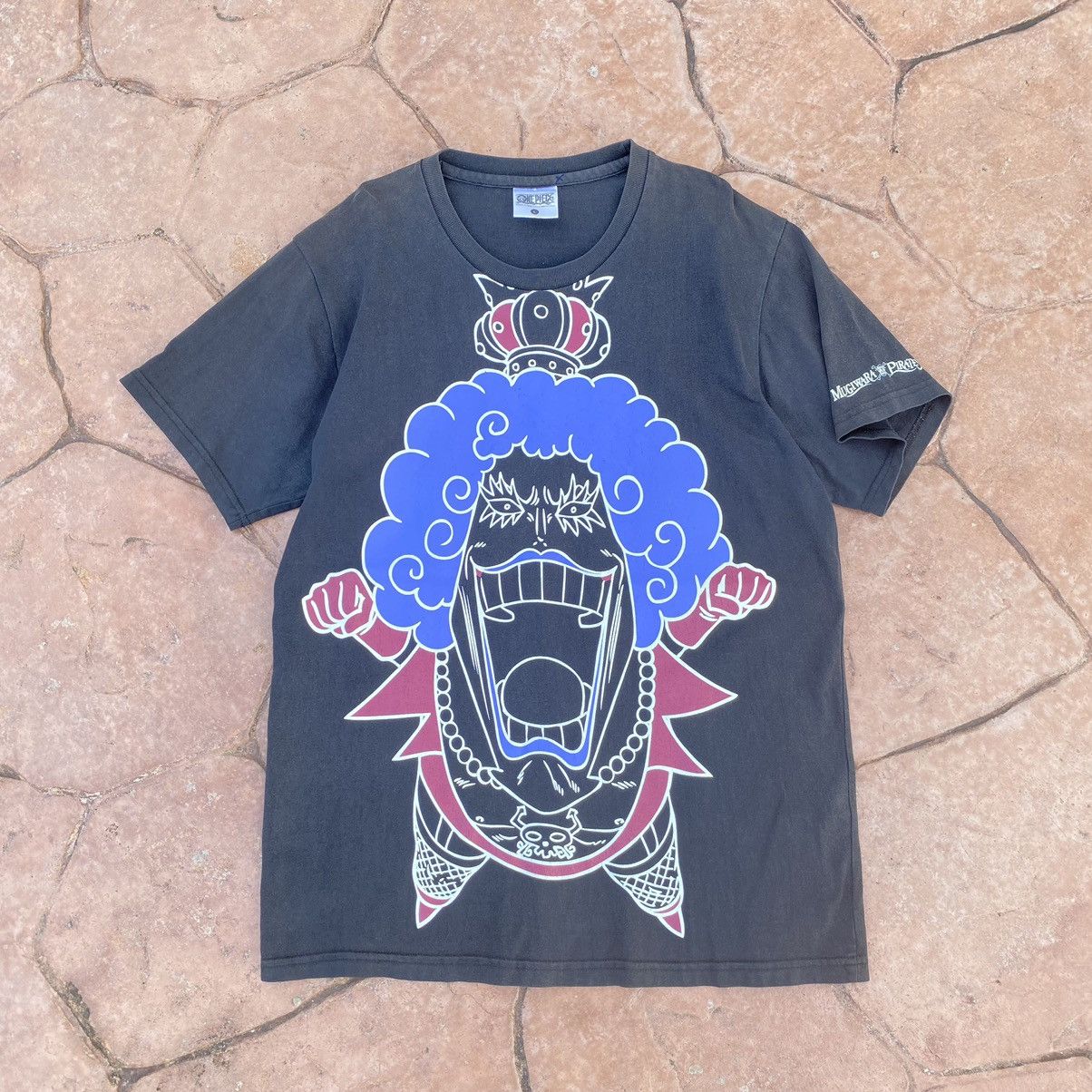 One Piece Thrashed Faded Emperio Ivankov One Piece Character Anime Tee Size US L / EU 52-54 / 3 - 1 Thumbnail