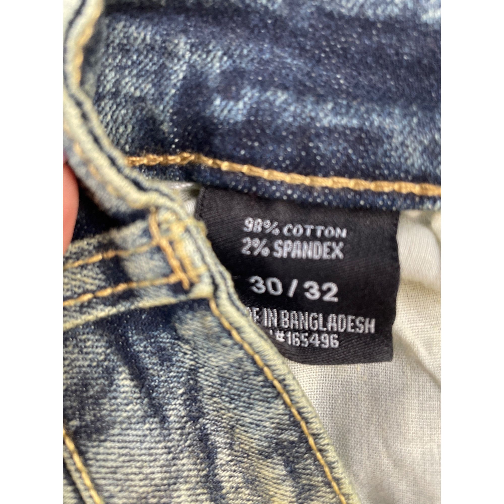 Other Spark Men's Blue Yellow Wash Jeans Stretch Slim fit 30 x 32 Size US 30 / EU 46 - 6 Thumbnail