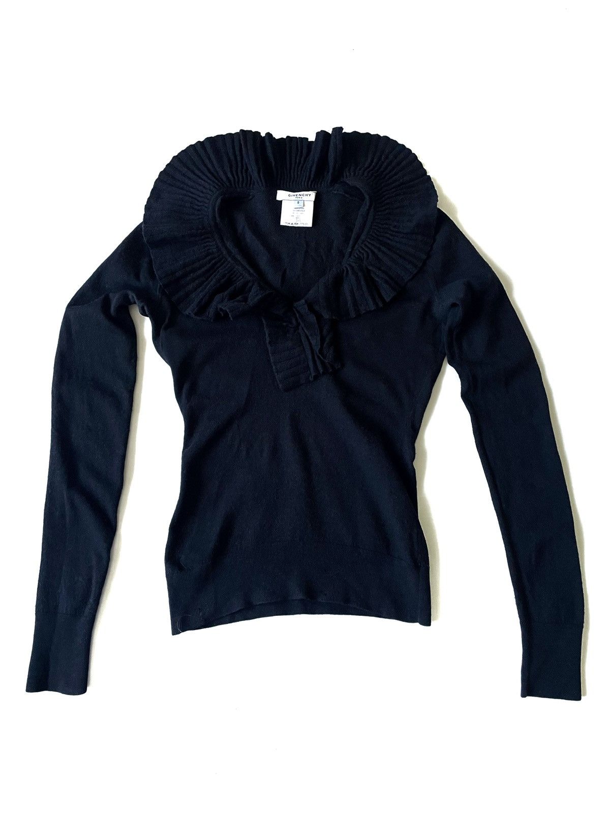 Givenchy Givenchy Women's Wool Avantgarde Black Sweater Size S Rick Size S / US 4 / IT 40 - 1 Thumbnail