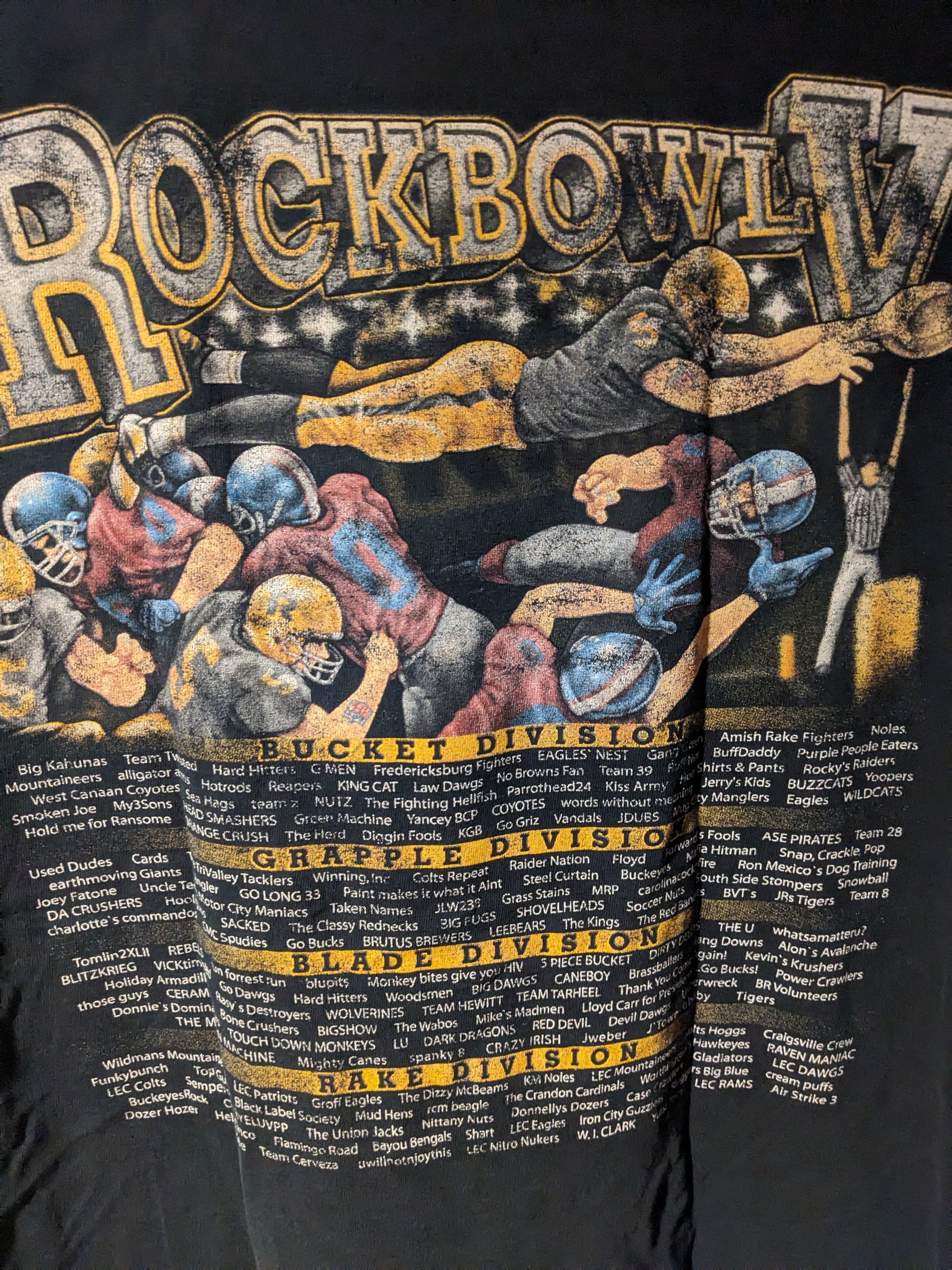 Vintage Vintage Rockbowl 5 Football Sports Black X-Large T-Shirt Size US XL / EU 56 / 4 - 2 Thumbnail