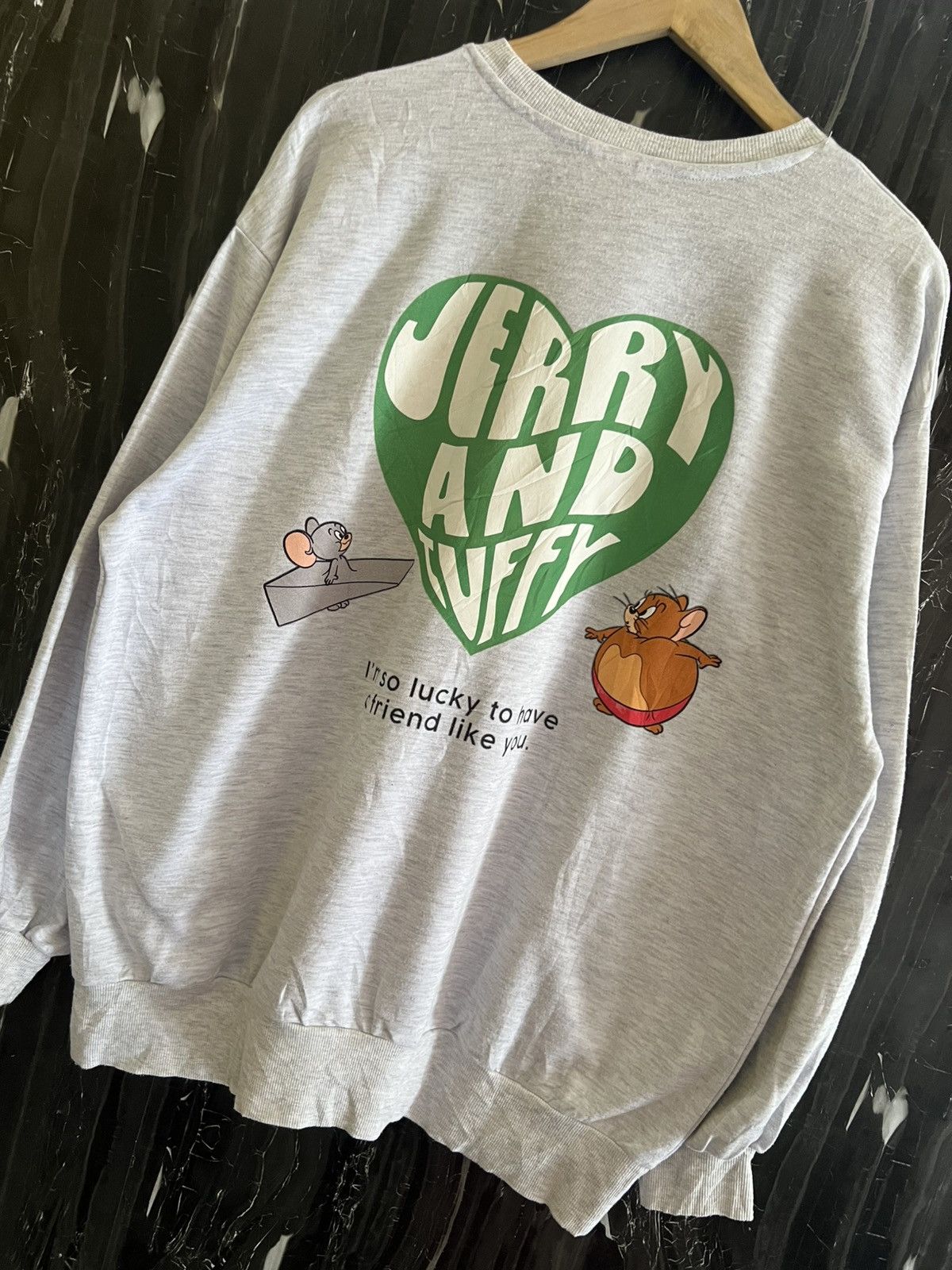 Japanese Brand 🔥 Vintage Tom & Jerry Sweatshirt – Rare Cartoon Graphic Size US L / EU 52-54 / 3 - 6 Thumbnail