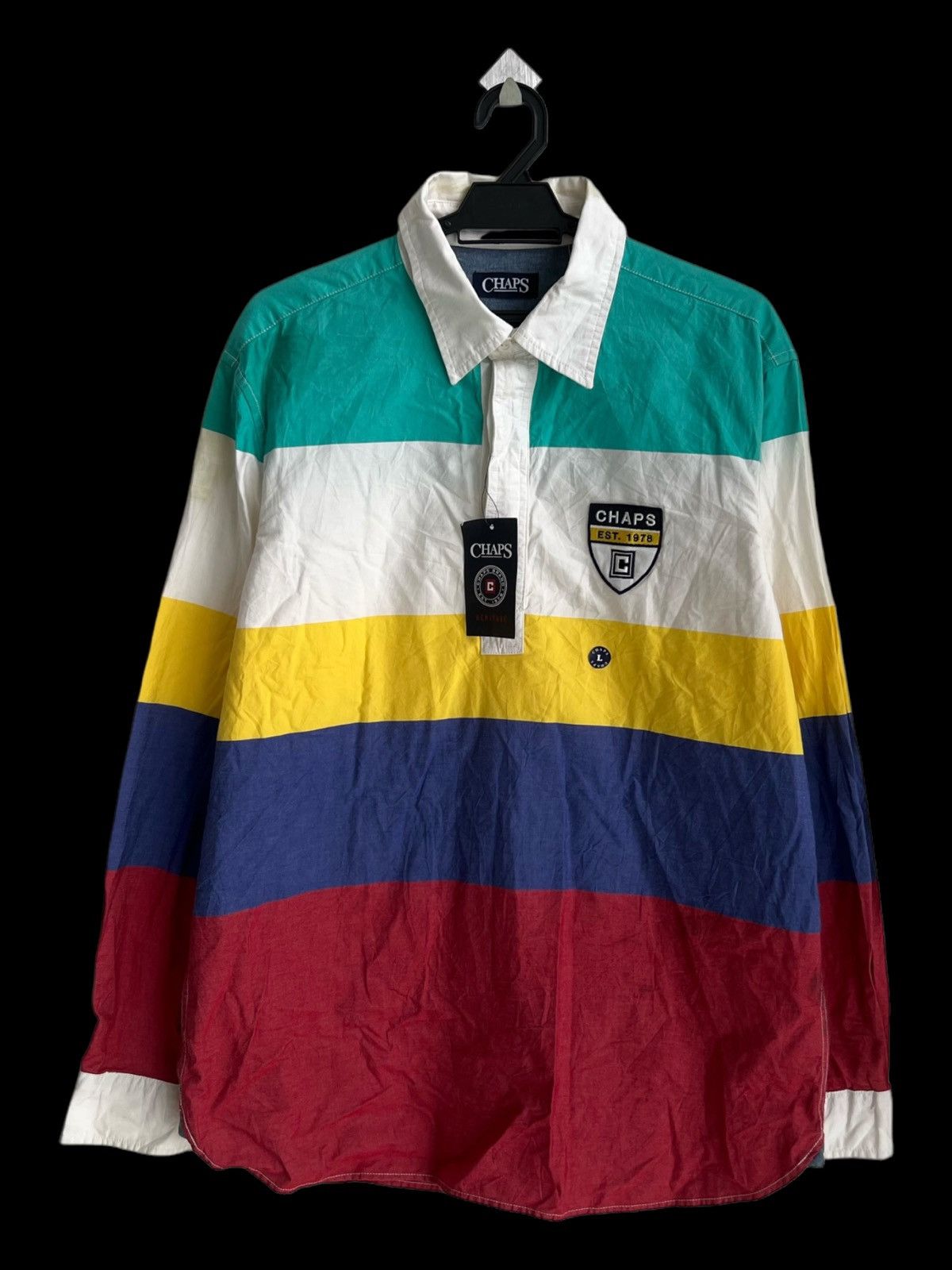 Hudsons Bay × Lo Life × Polo Ralph Lauren NWT Ralph Lauren Hudson Bays Striped Heritage Rugby Shirt Size US L / EU 52-54 / 3 - 1 Thumbnail
