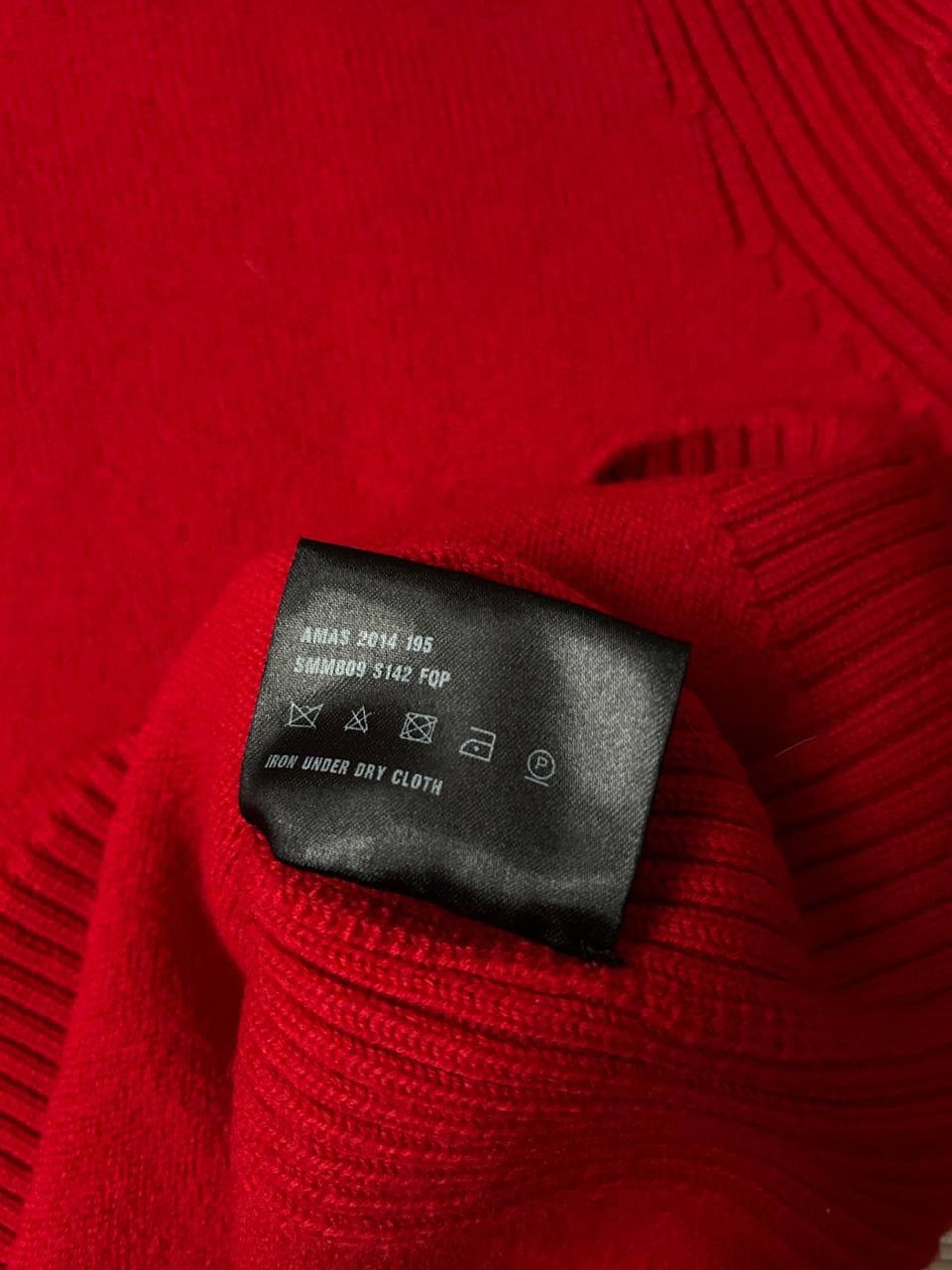 Prada Prada Milano Red Wool Knitted Raglan Logo Sweater Size 52 Size US M / EU 48-50 / 2 - 6 Thumbnail