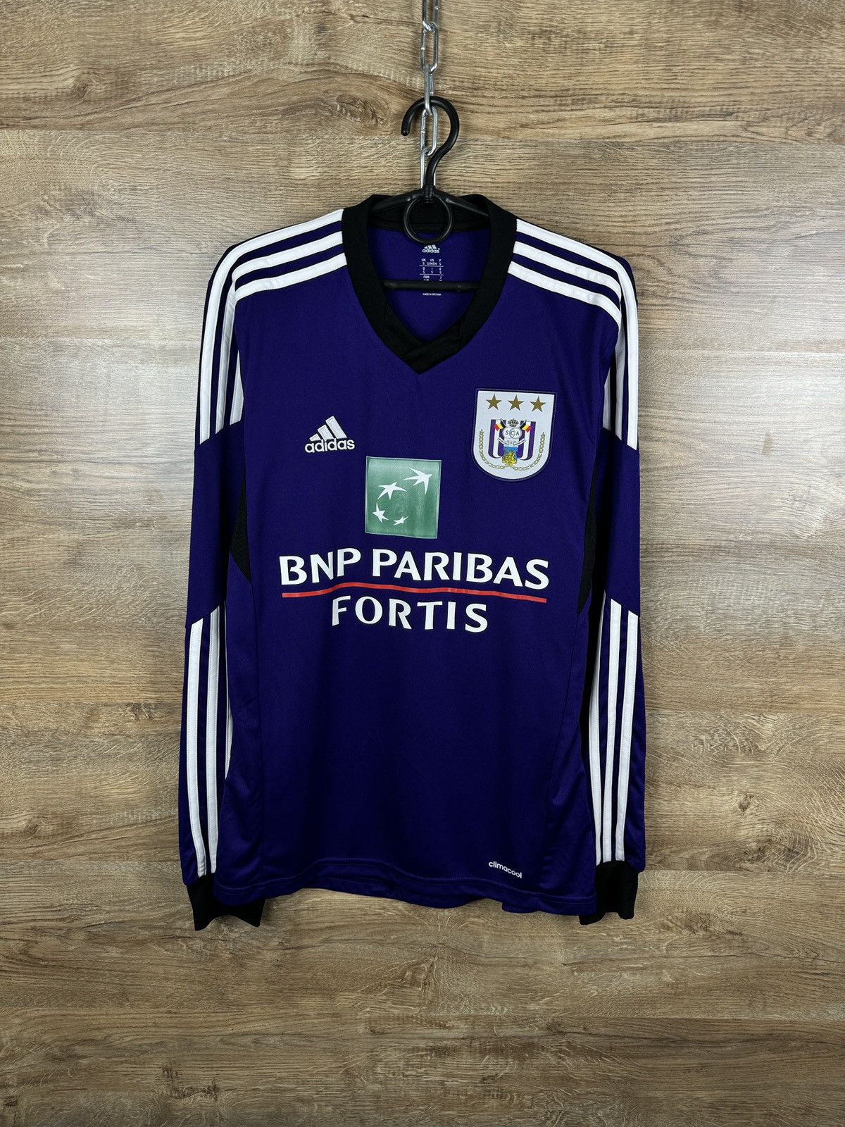 Adidas × Vintage Mens Vintage Adidas Anderlecht FC Soccer jersey longsleeve Size US S / EU 44-46 / 1 - 1 Thumbnail