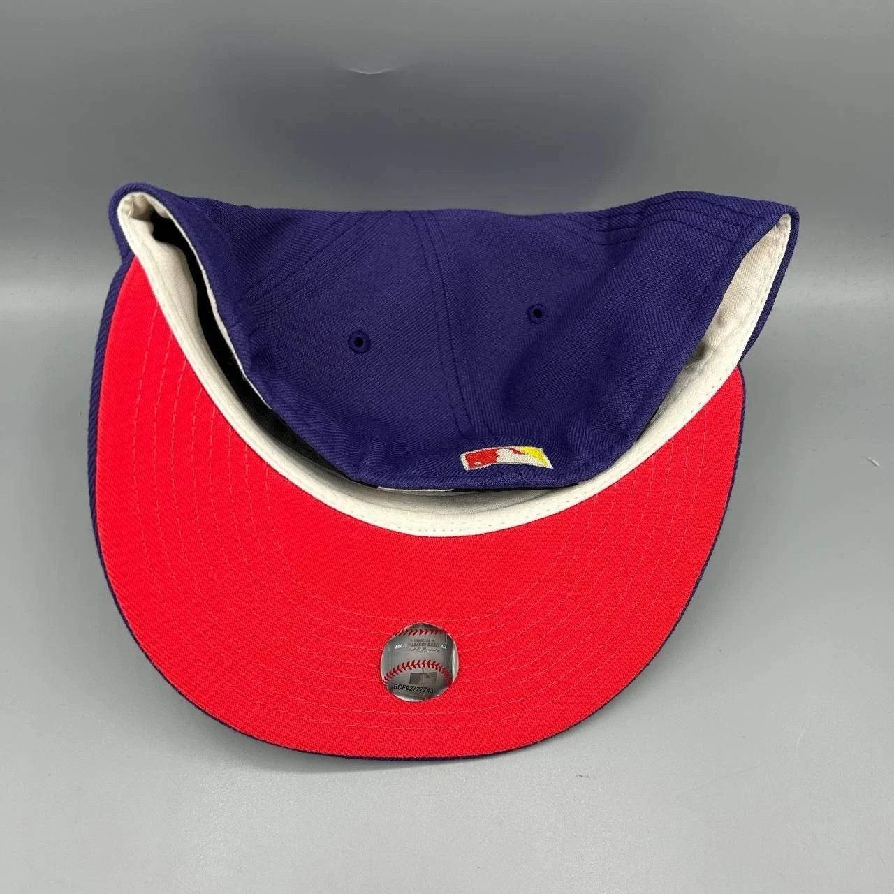 New Era Florida Marlins Hat Men 7 1/4 Purple Embroidered MLB Fitted Size ONE SIZE - 9 Thumbnail