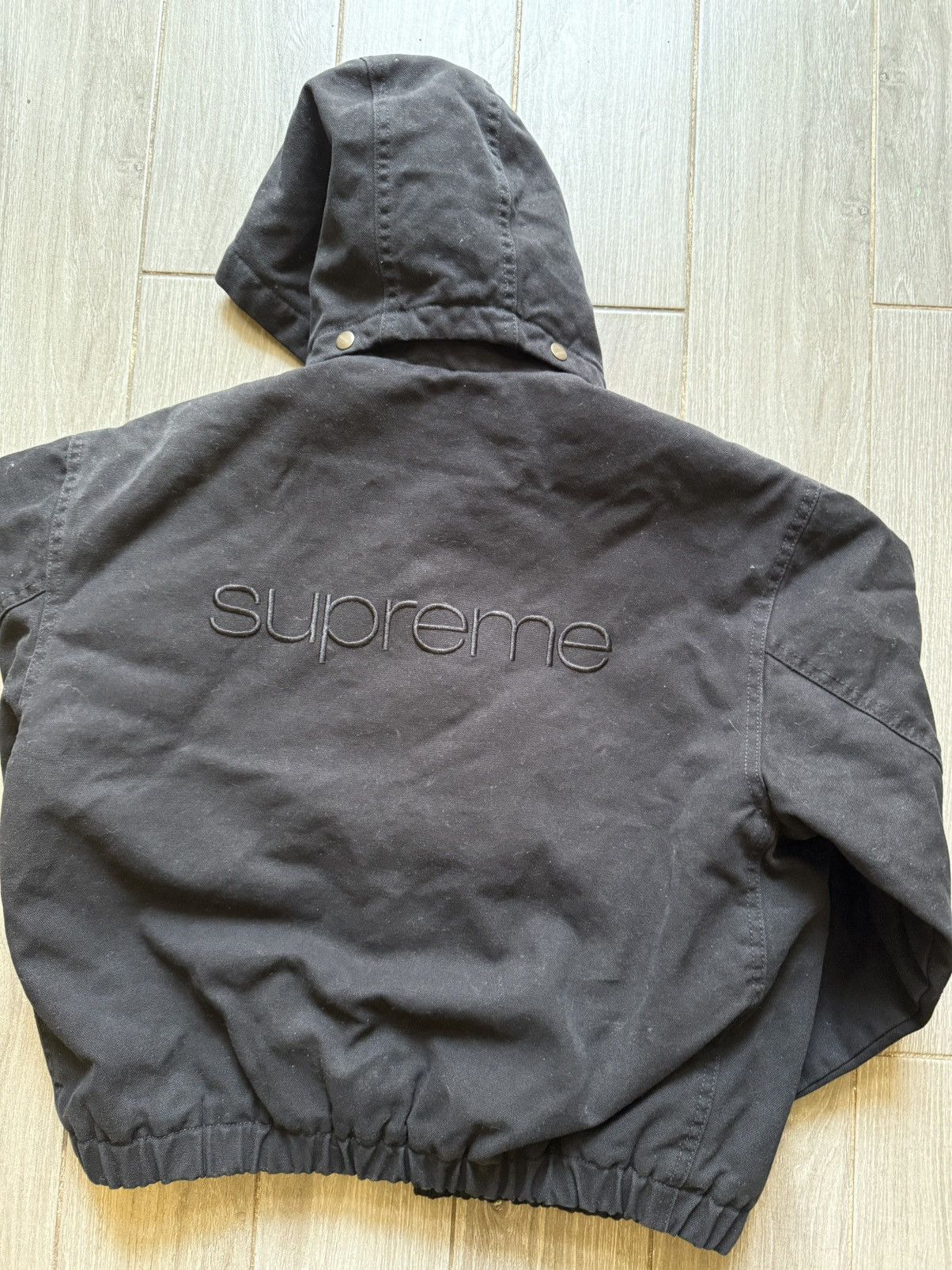Supreme Supreme Faux Shearling Lined Bomber Jacket size Medium Black Size US M / EU 48-50 / 2 - 2 Thumbnail