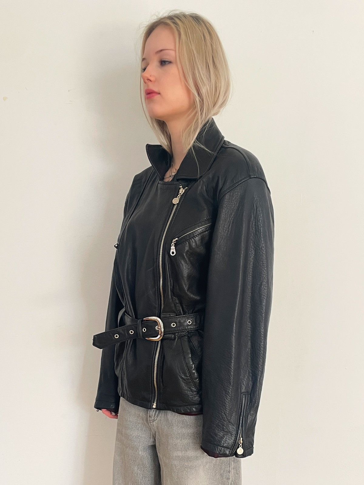 Vintage Vintage 1996 Dakota Leather Jacket 90s Waist Fit L Size L / US 10 / IT 46 - 10 Thumbnail