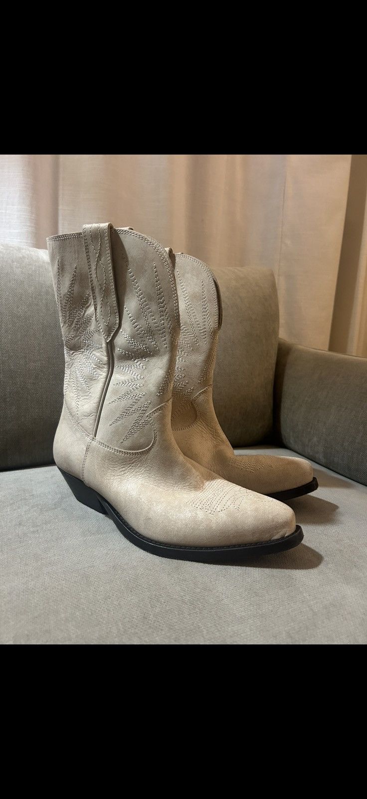 Golden Goose Golden Goose Wish Star Embroidered Leather Western Boots Size US 8 / IT 38 - 3 Thumbnail