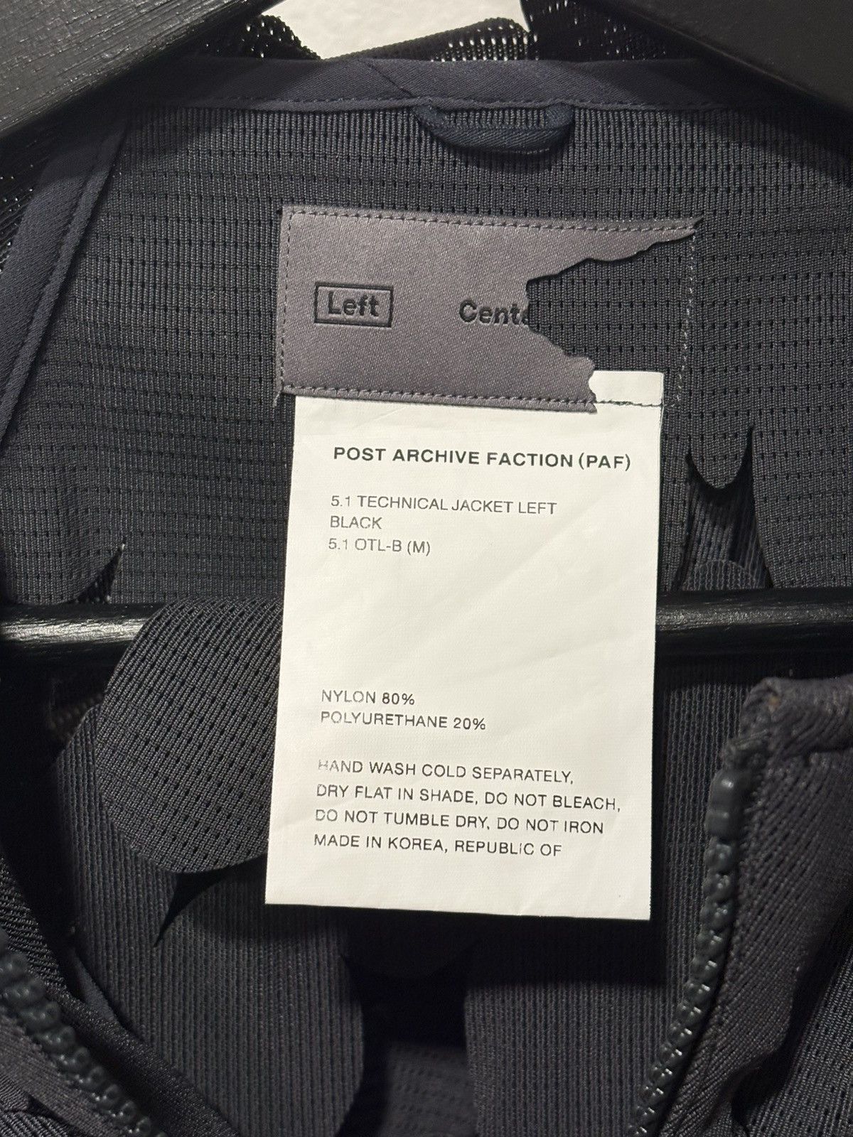 POST ARCHIVE FACTION (PAF) 5.1 Left Technical 3-in-1 Jacket Black Size US M / EU 48-50 / 2 - 8 Thumbnail