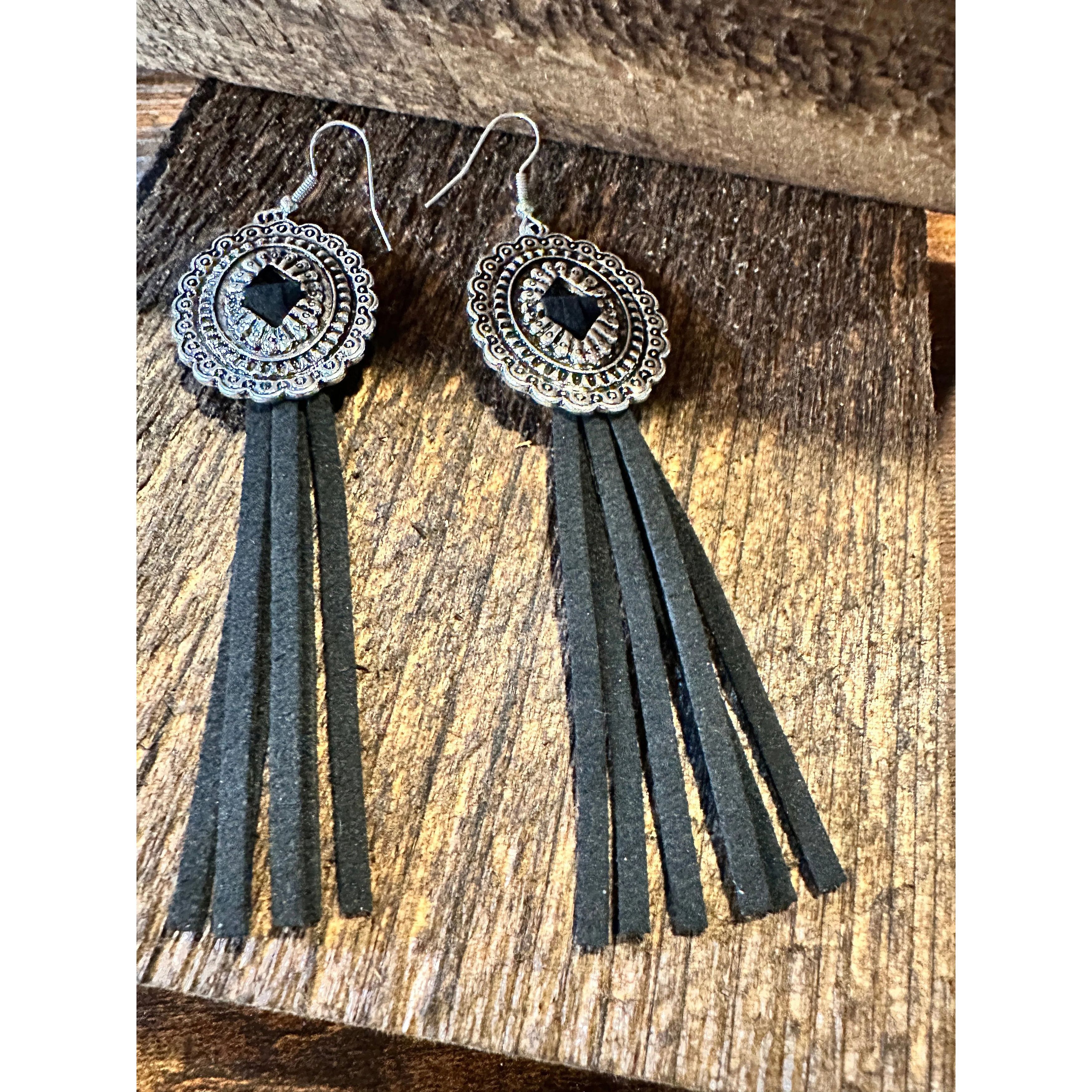 Other Boho Hippie Western Conch Tribal Silver Drop Wire Earrings, Size ONE SIZE - 4 Thumbnail