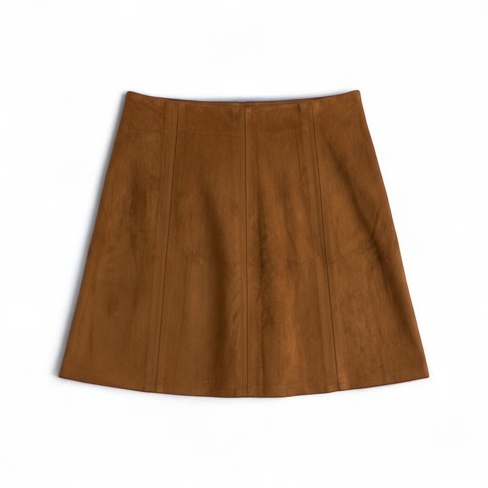 Other LOFT Brown Suede Skirt Womens 0 Xsmall Size 25" / US 0 / IT 36 - 1 Thumbnail