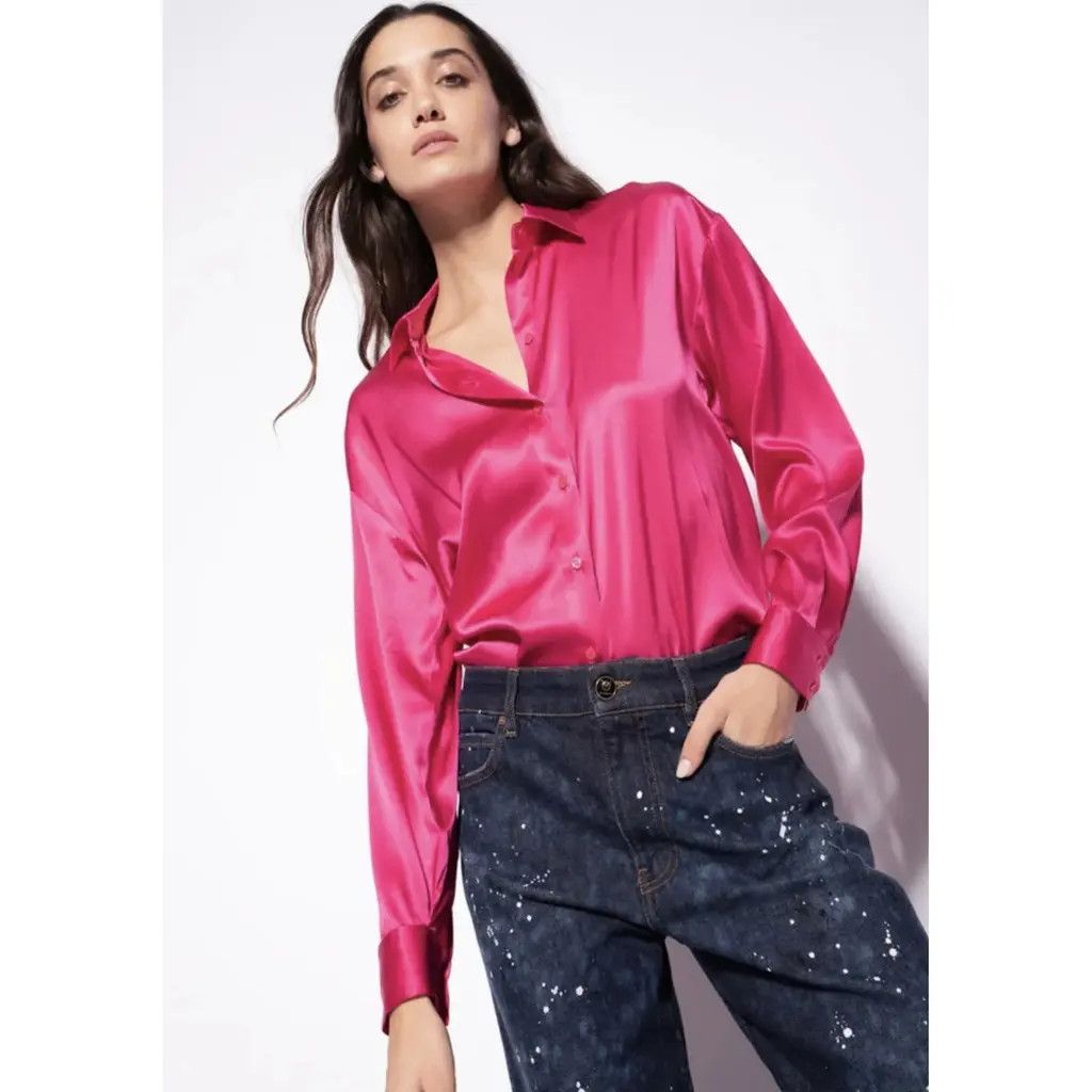 Pinko New silk shirt pink PINKO IT42 Size M / US 6-8 / IT 42-44 - 3 Thumbnail