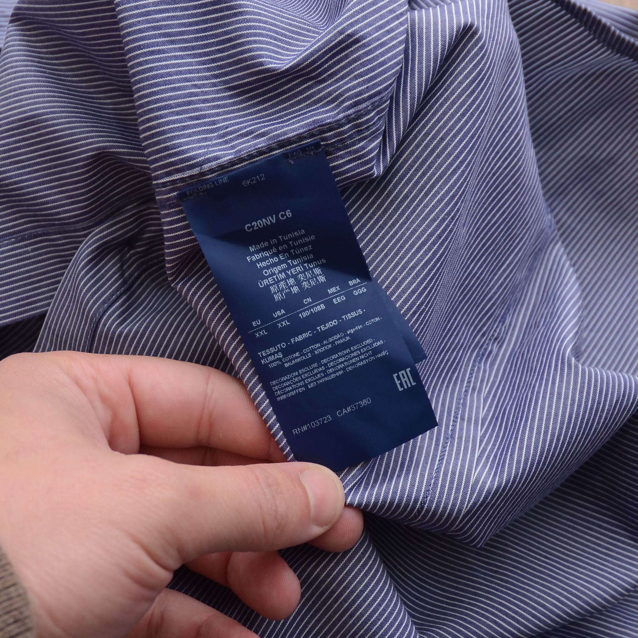Armani Y2K Armani Jeans Striped Cotton Shirt XL–XXL Logo Casual Size US XL / EU 56 / 4 - 11 Thumbnail