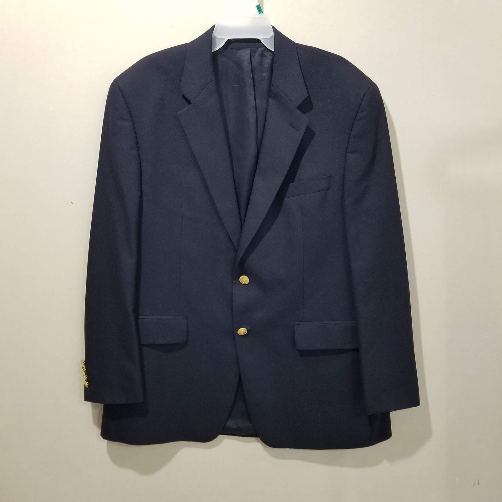 Lauren Ralph Lauren Lauren Ralph Lauren Blazer Mens 43R Navy Wool Sport Coat Size 42R - 14 Thumbnail
