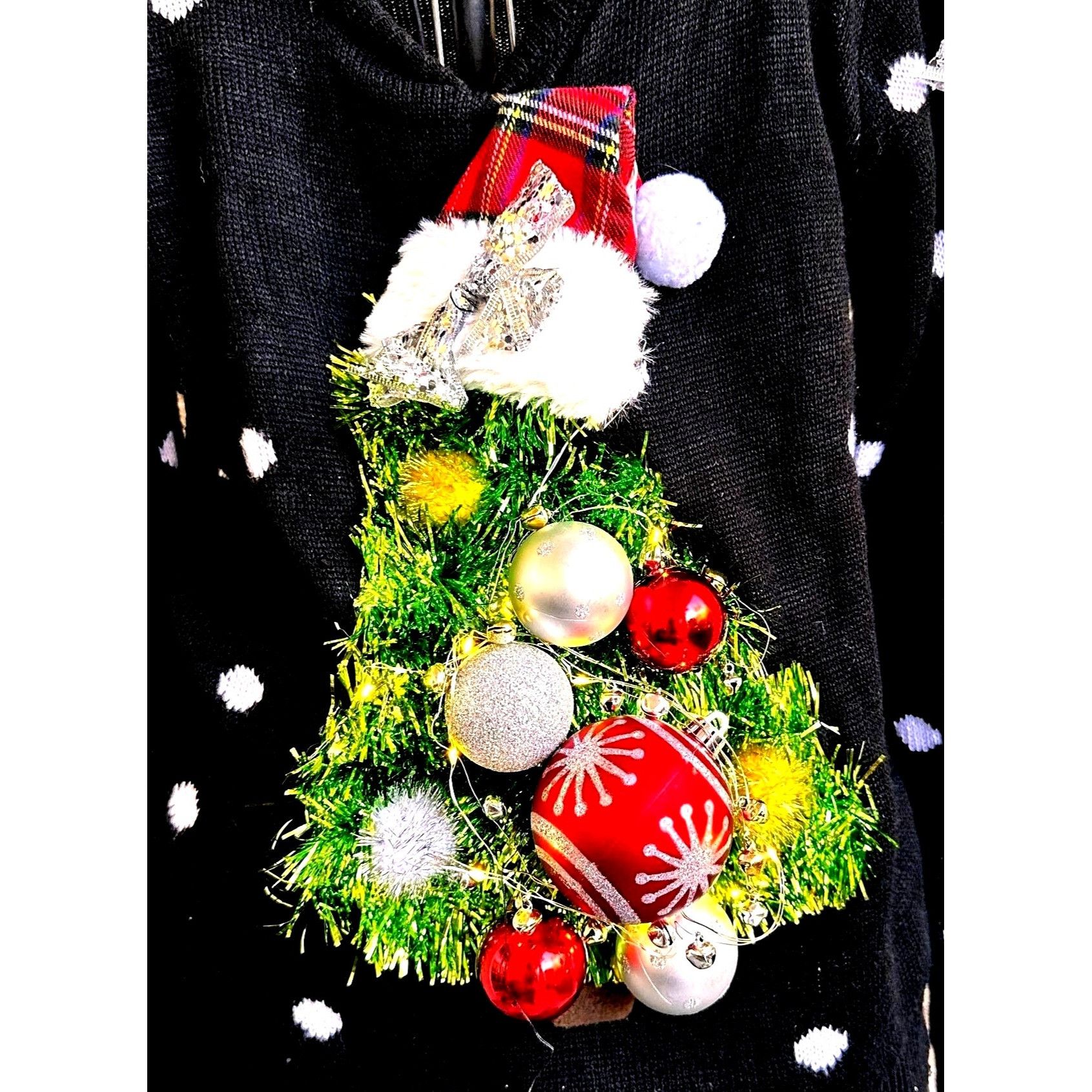 Vintage VTG No Boundaries Ugly Christmas Sweater Juniors Large n Size L / US 10 / IT 46 - 2 Thumbnail