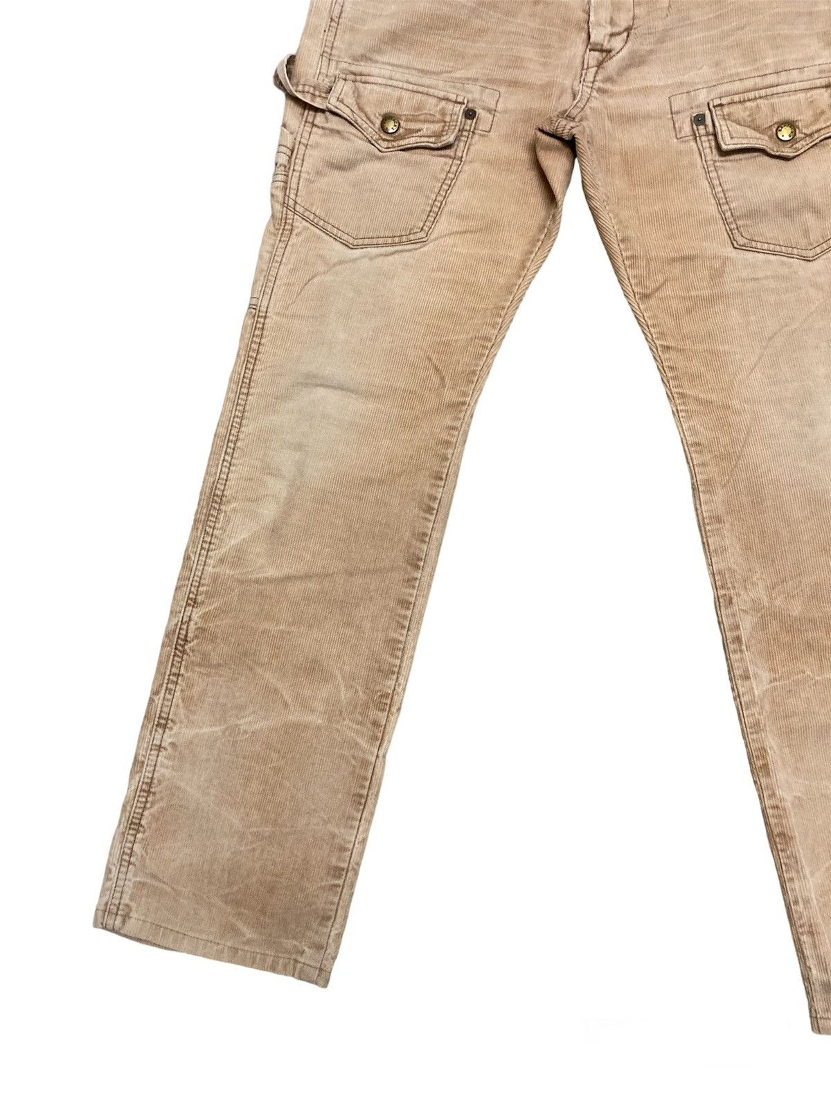 Japanese Brand Distressed Bartack Corduroy Bush Pants Size US 30 / EU 46 - 5 Thumbnail