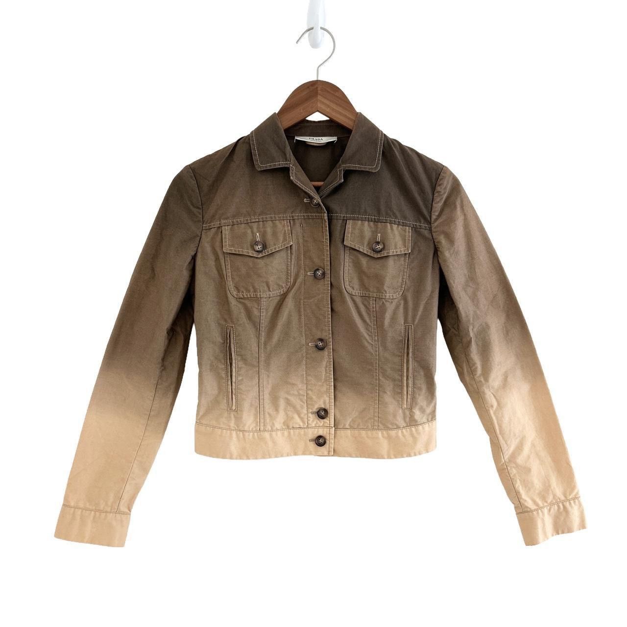 Prada Spring 2004 Prada Gradient Degrade Trucker Crop Jacket Size XXS / US 00 / IT 34 - 1 Thumbnail