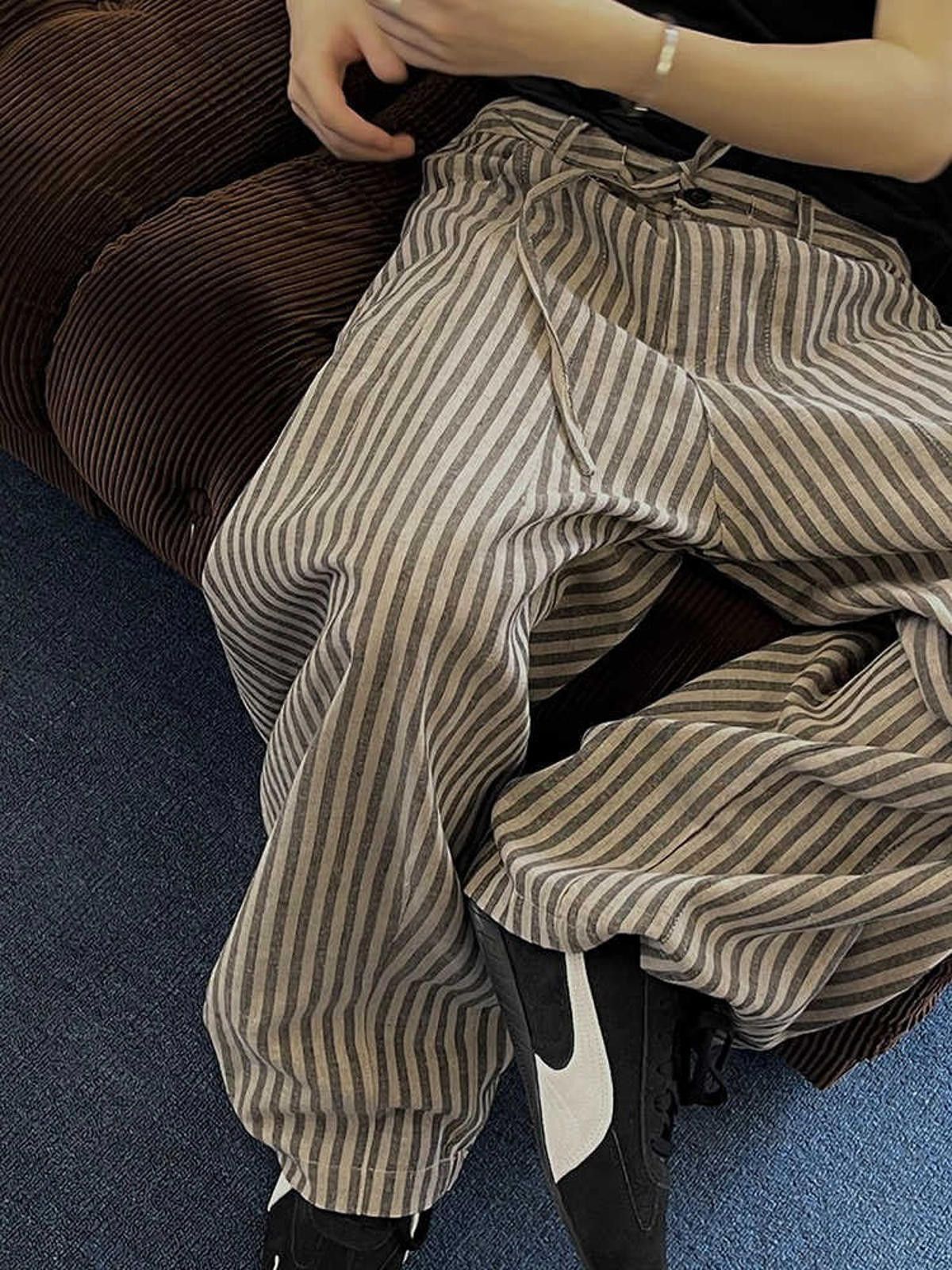 Other Striped Loose Baggy Wide-Leg Pants / Trousers Size US 32 / EU 48 - 4 Thumbnail