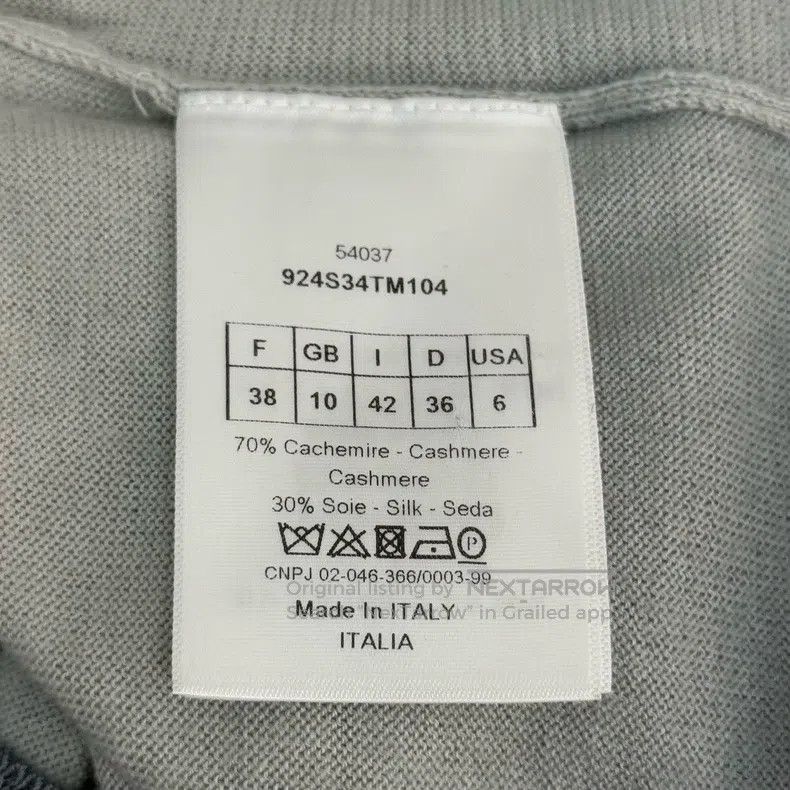 Dior Dior Gradient beige gray embroidered bee cashmere sweater Size XS / US 0-2 / IT 36-38 - 6 Thumbnail