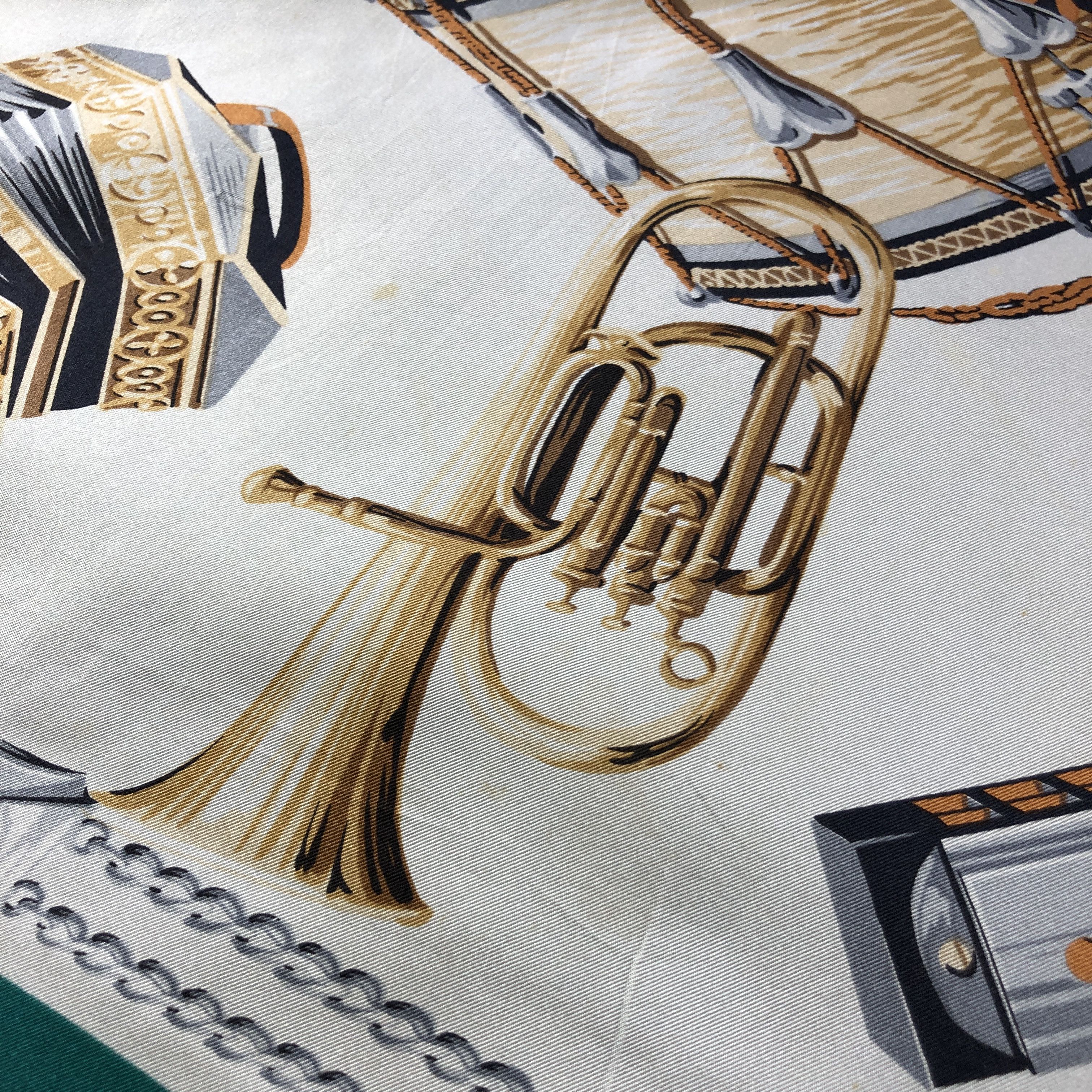 Japanese Brand Musical Instruments Hand Rolled Silk Scarf M1103 Size ONE SIZE - 6 Thumbnail