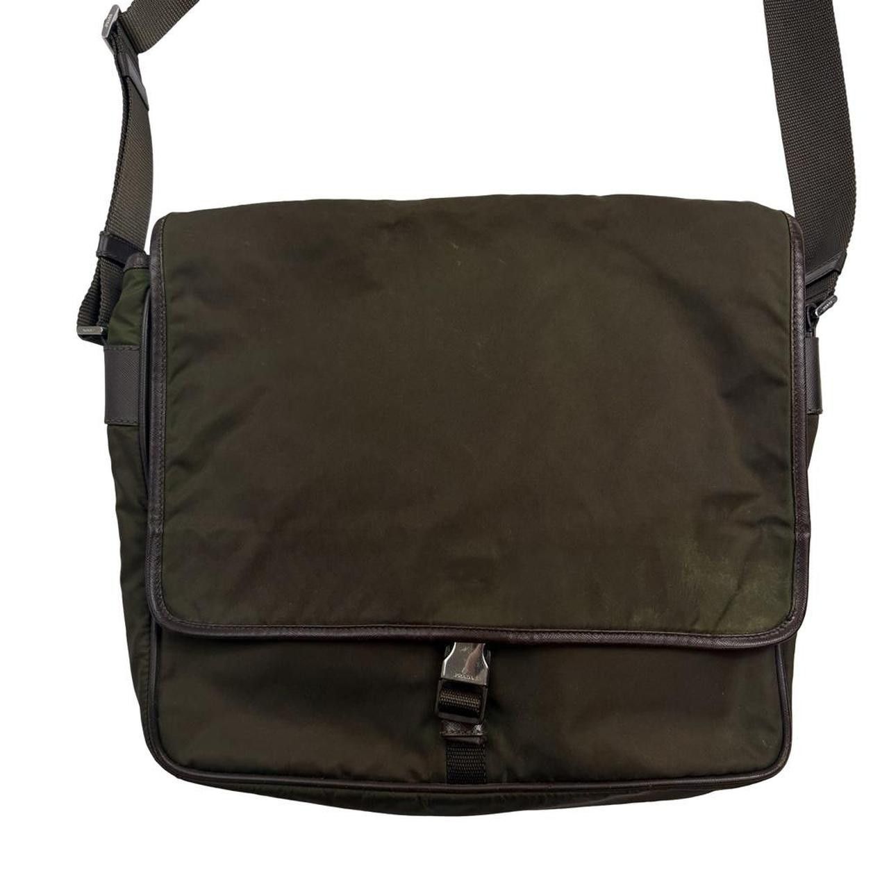 Prada Vintage Prada Milano Tessuto Messenger Bag Olive Green Size ONE SIZE - 1 Thumbnail