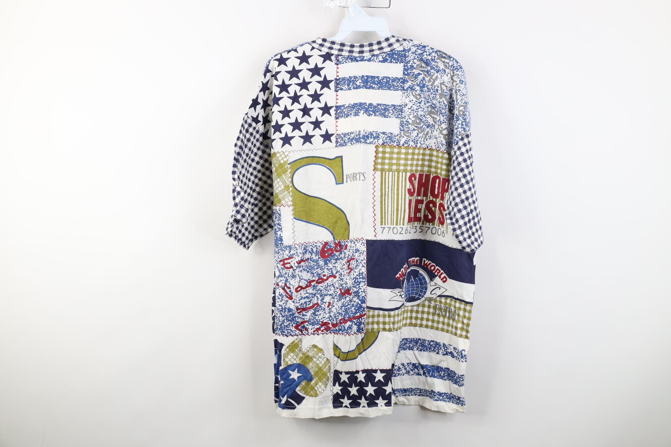Vintage Deadstock Vintage 90s Streetwear Patchwork All Over T-Shirt Size US XXL / EU 58 / 5 - 12 Thumbnail
