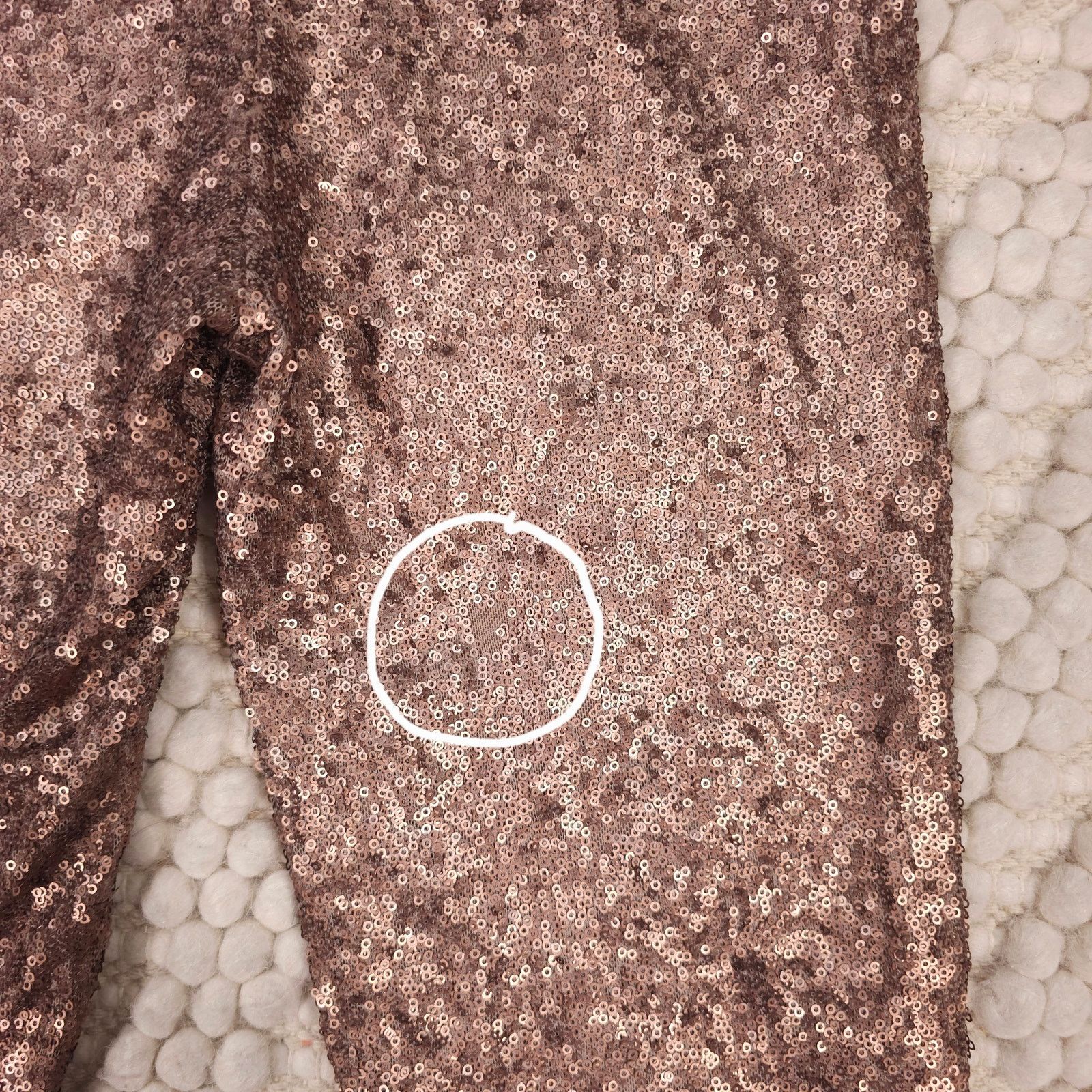Other Bronze Shiny Sequin Pants Sz Small Size 27" / US 4 / IT 40 - 8 Thumbnail