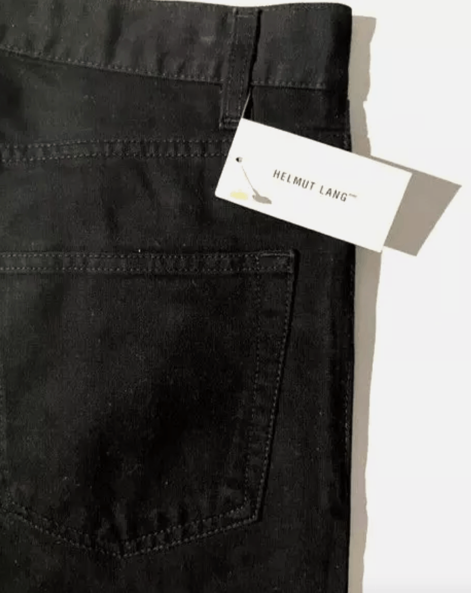 Helmut Lang Rare Vtg 1996 New HELMUT LANG Mens Black Cotton Jeans Size US 33 - 4 Thumbnail