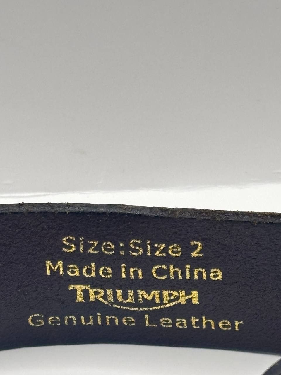 Vintage Triumph Genuine Leather Triple Grommet Biker Belt Size ONE SIZE - 2 Thumbnail