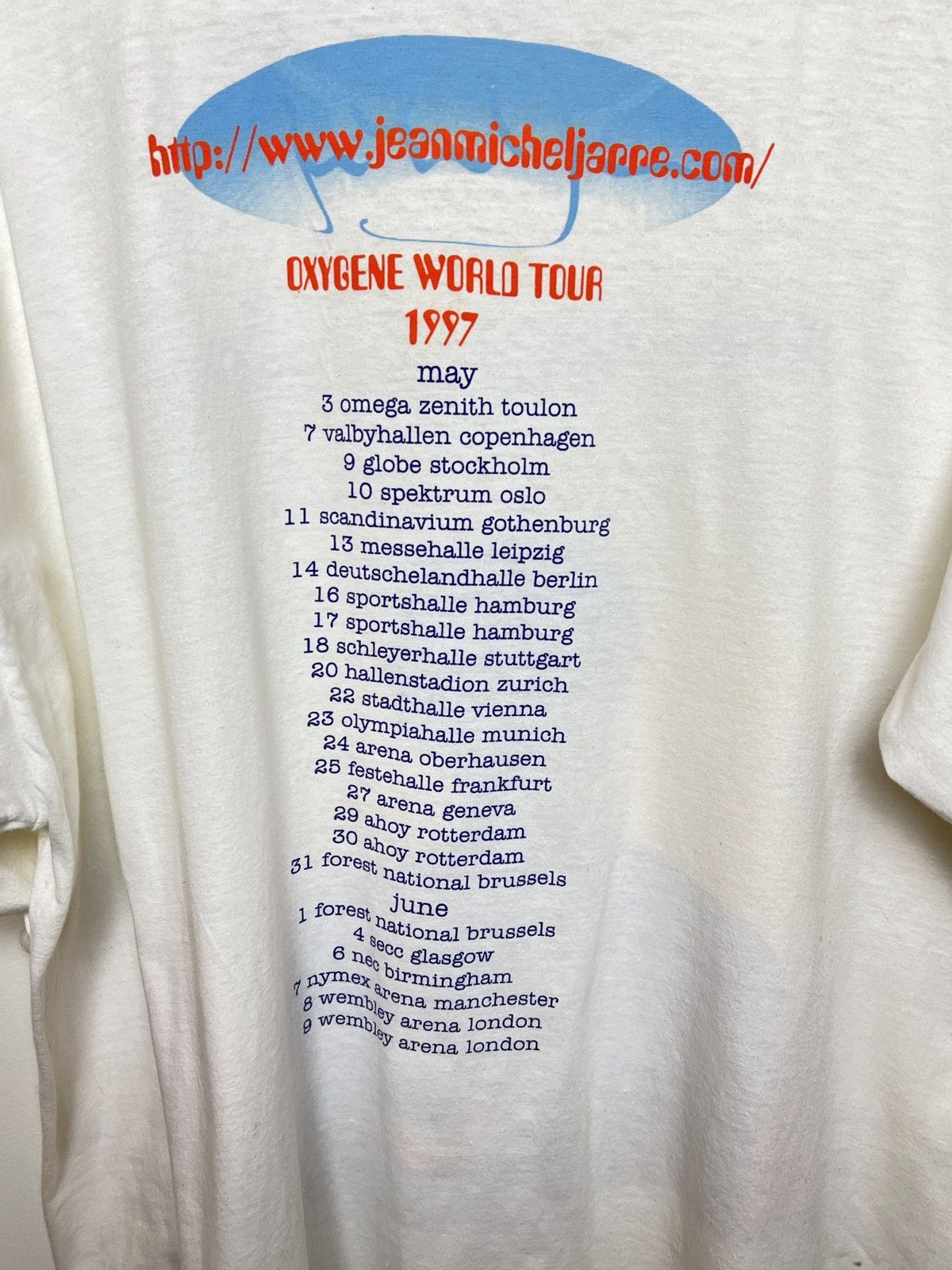 Band Tees jean michel jarre 1997 oxygene world tour t shirt Size US L / EU 52-54 / 3 - 8 Thumbnail